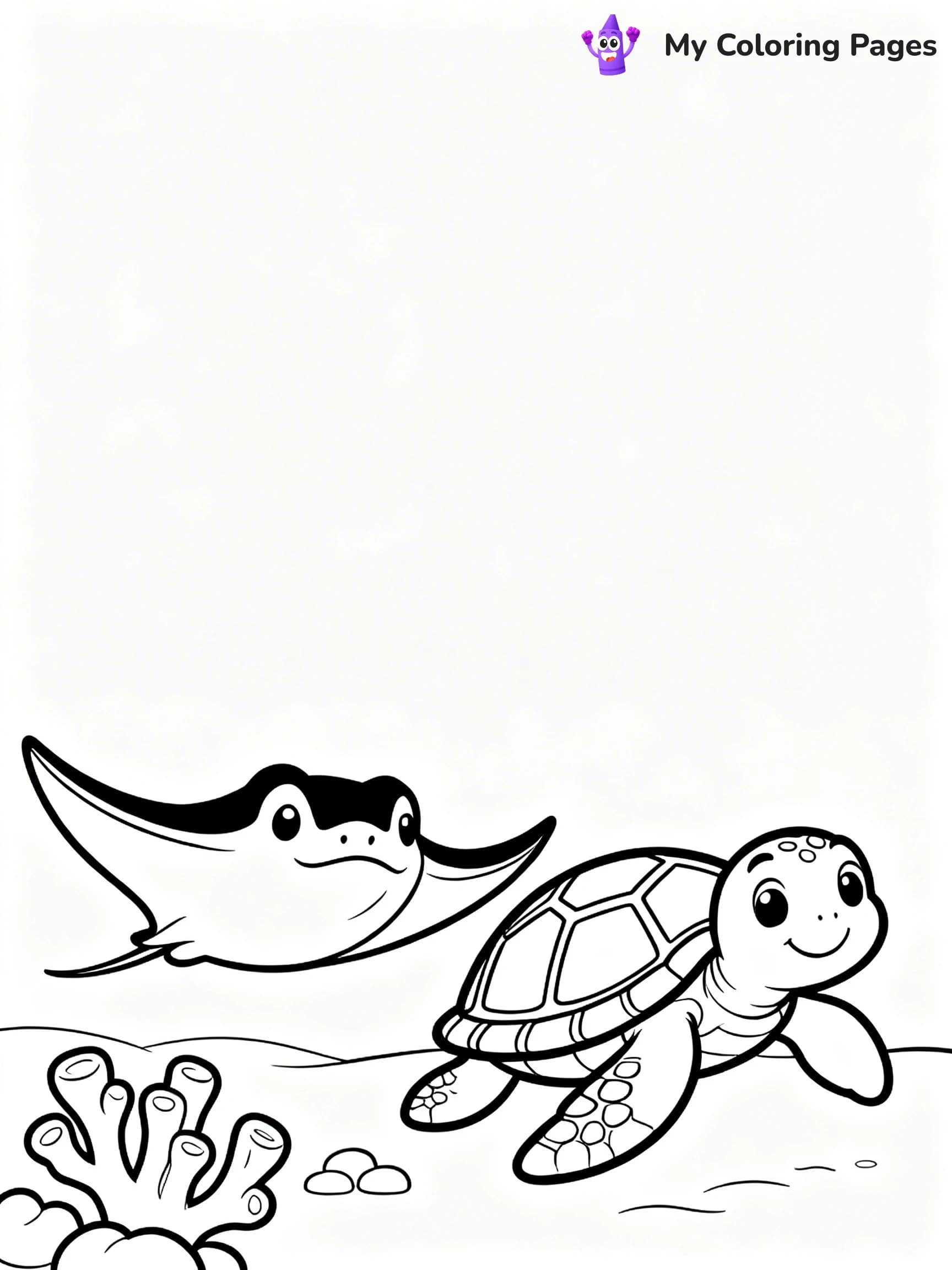 Manta Ray Coloring Pages - 9