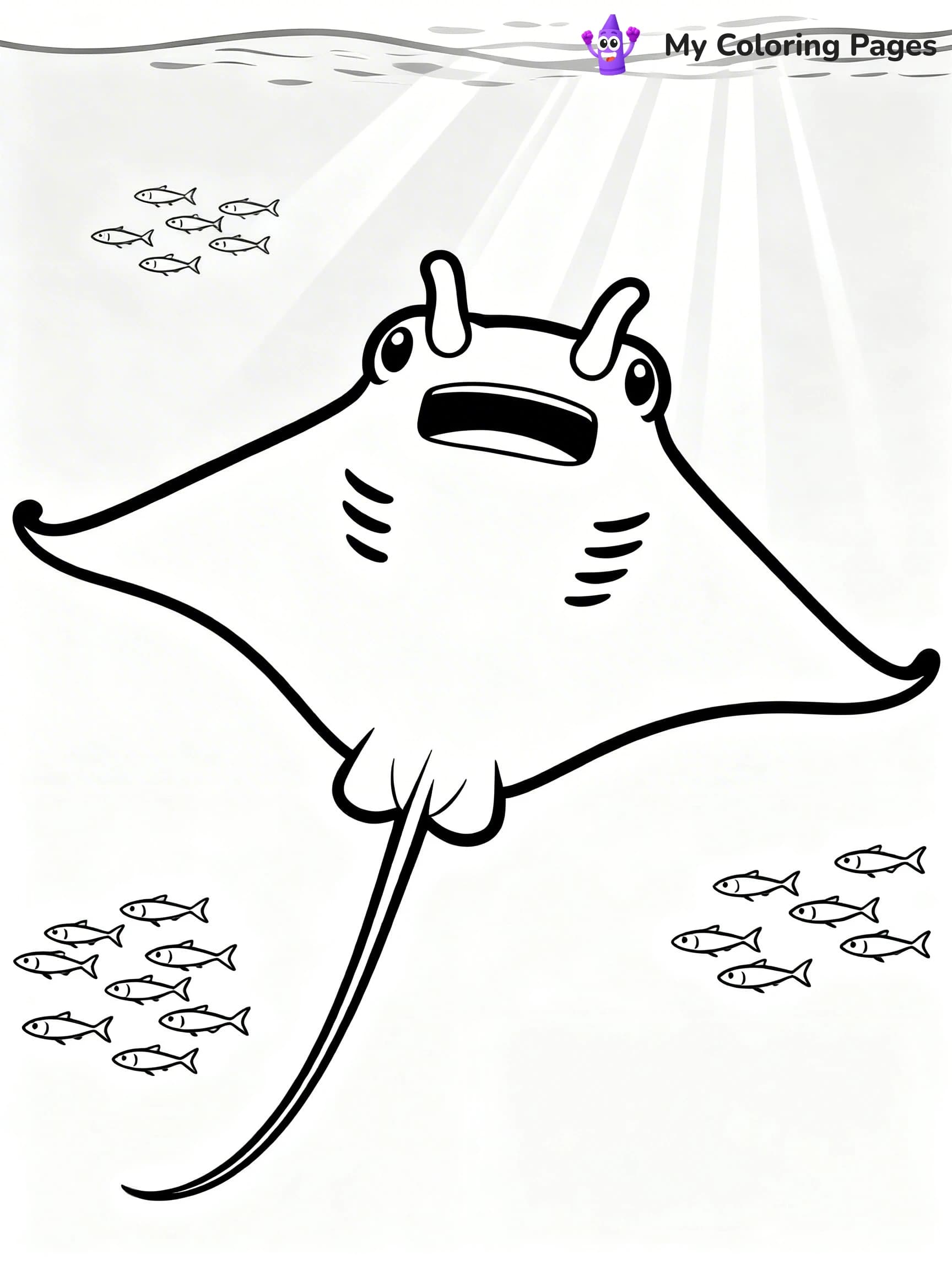 Manta Ray Coloring Pages - 7