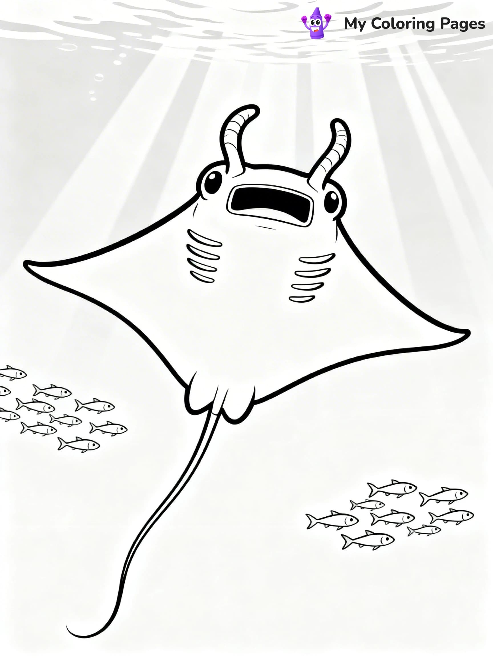 Manta Ray Coloring Pages - 6