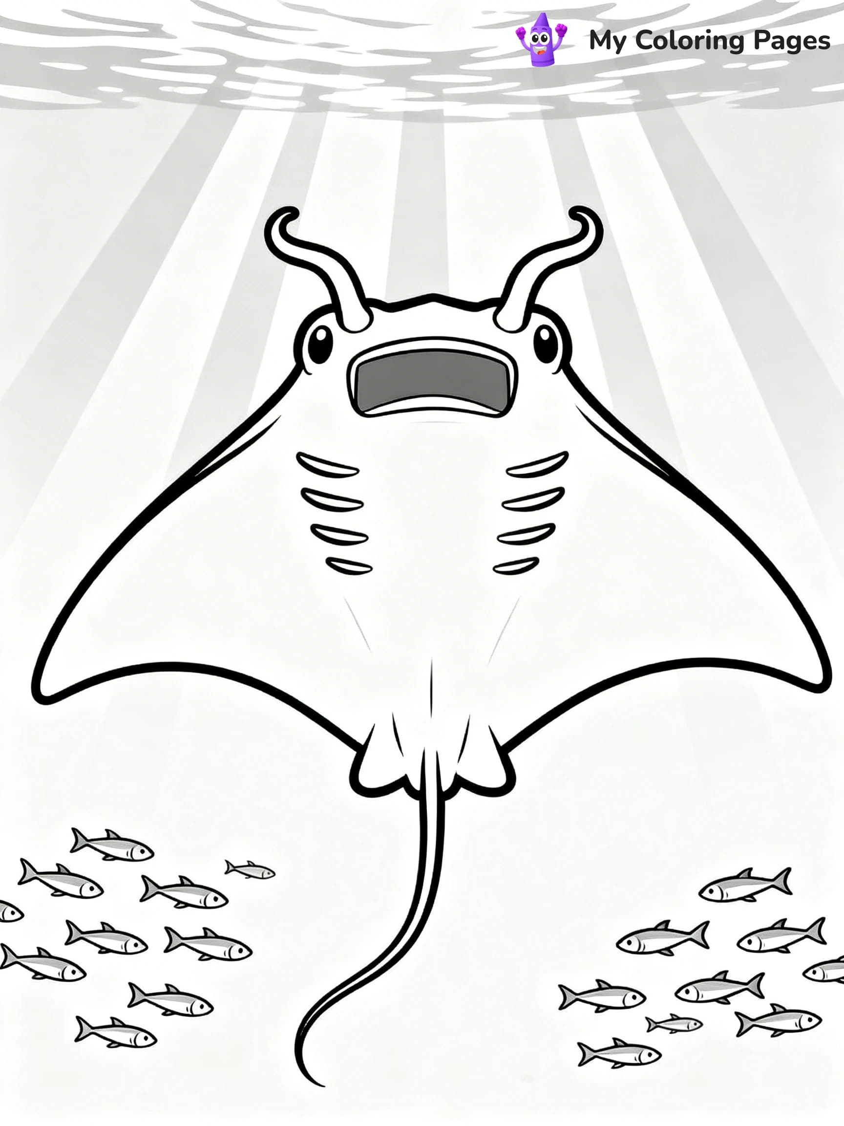 Manta Ray Coloring Pages - 5