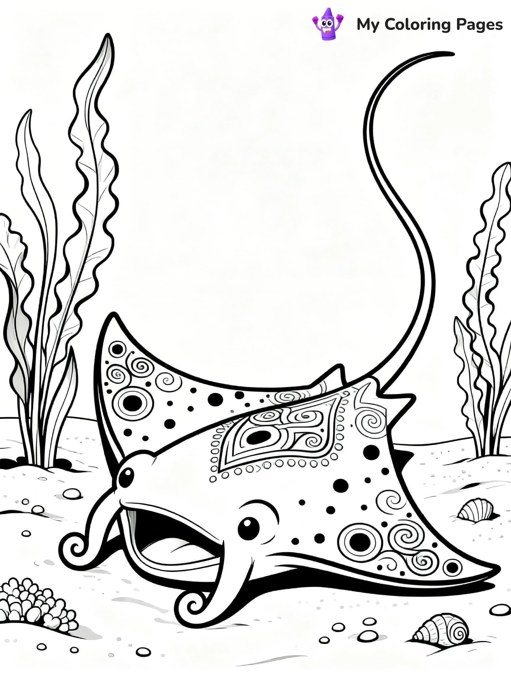 Manta Ray Coloring Pages - 4