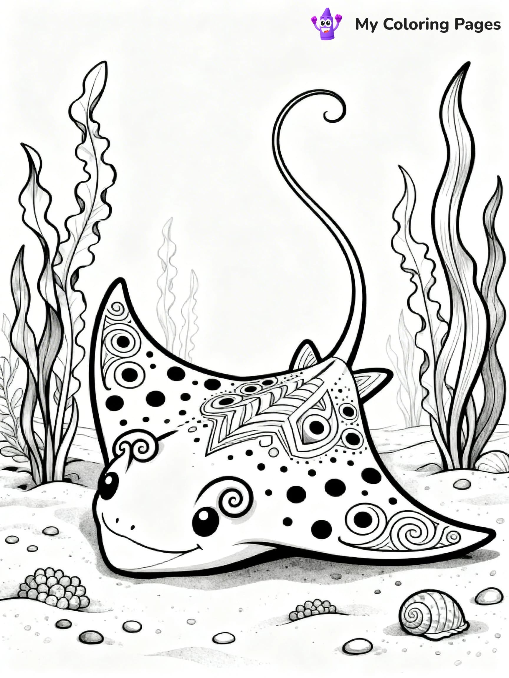 Manta Ray Coloring Pages - 3