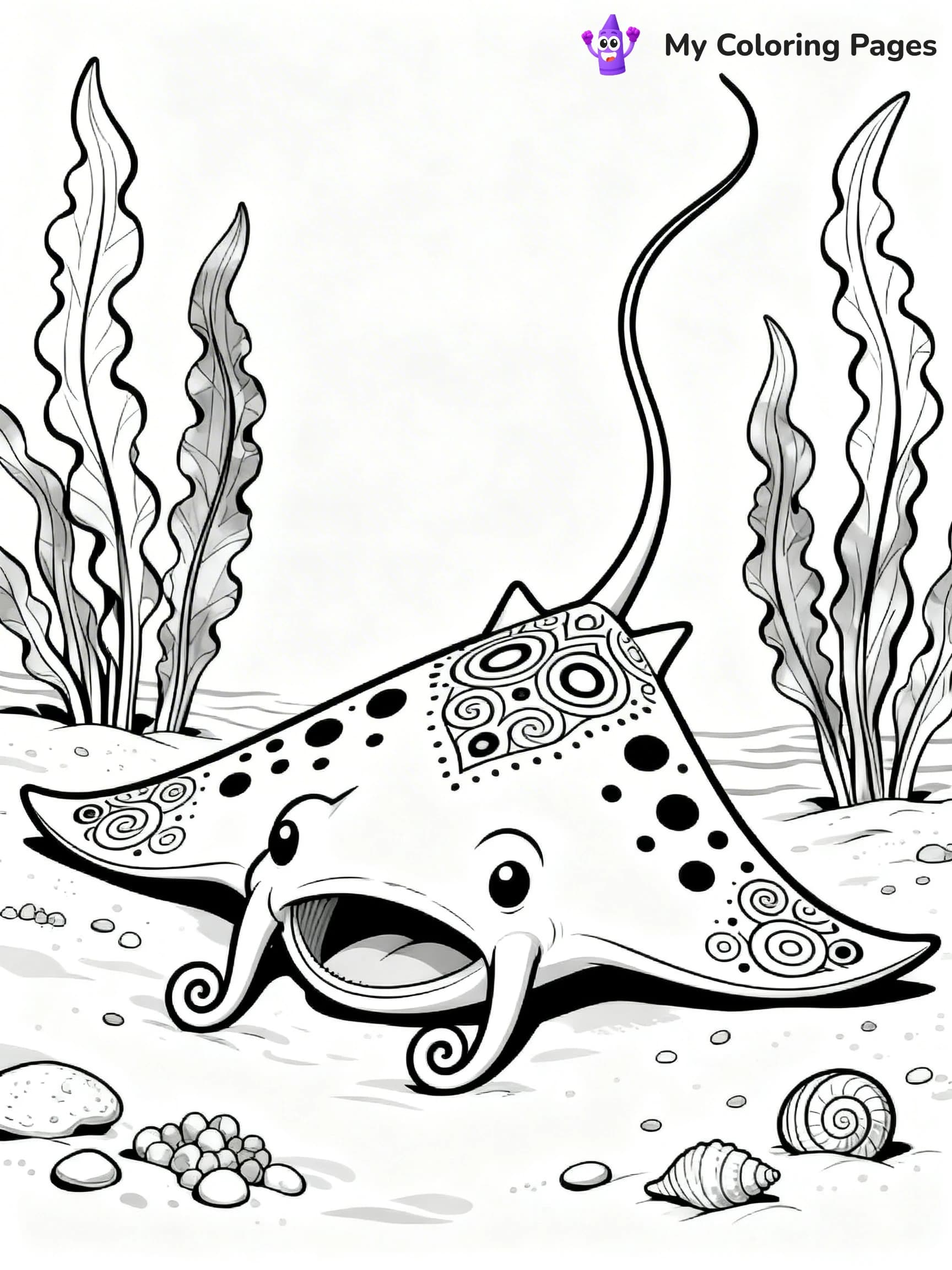 Manta Ray Coloring Pages - 2