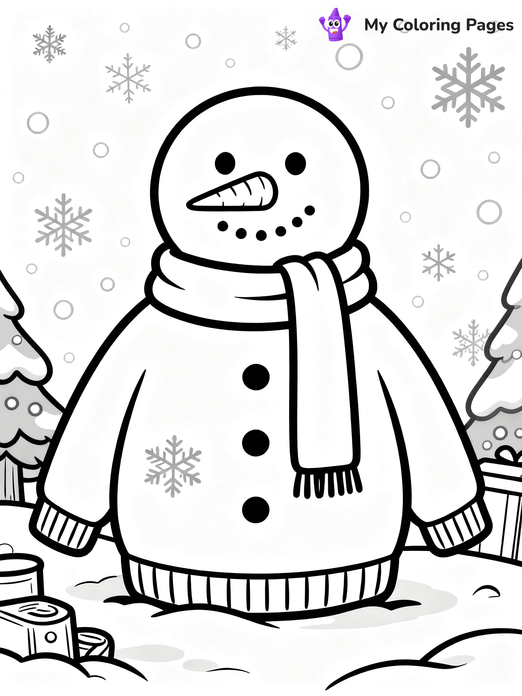 Ugly Sweater Coloring Pages - 16