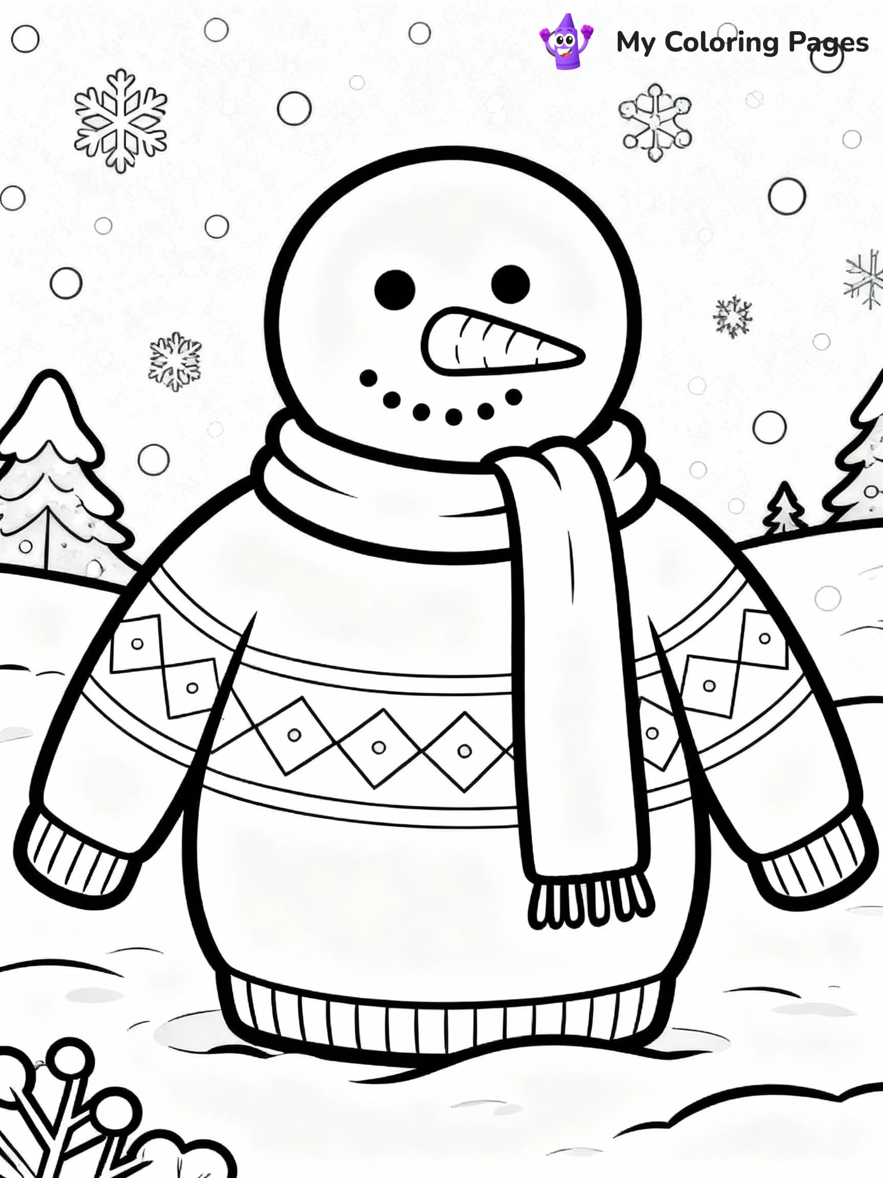 Ugly Sweater Coloring Pages - 14