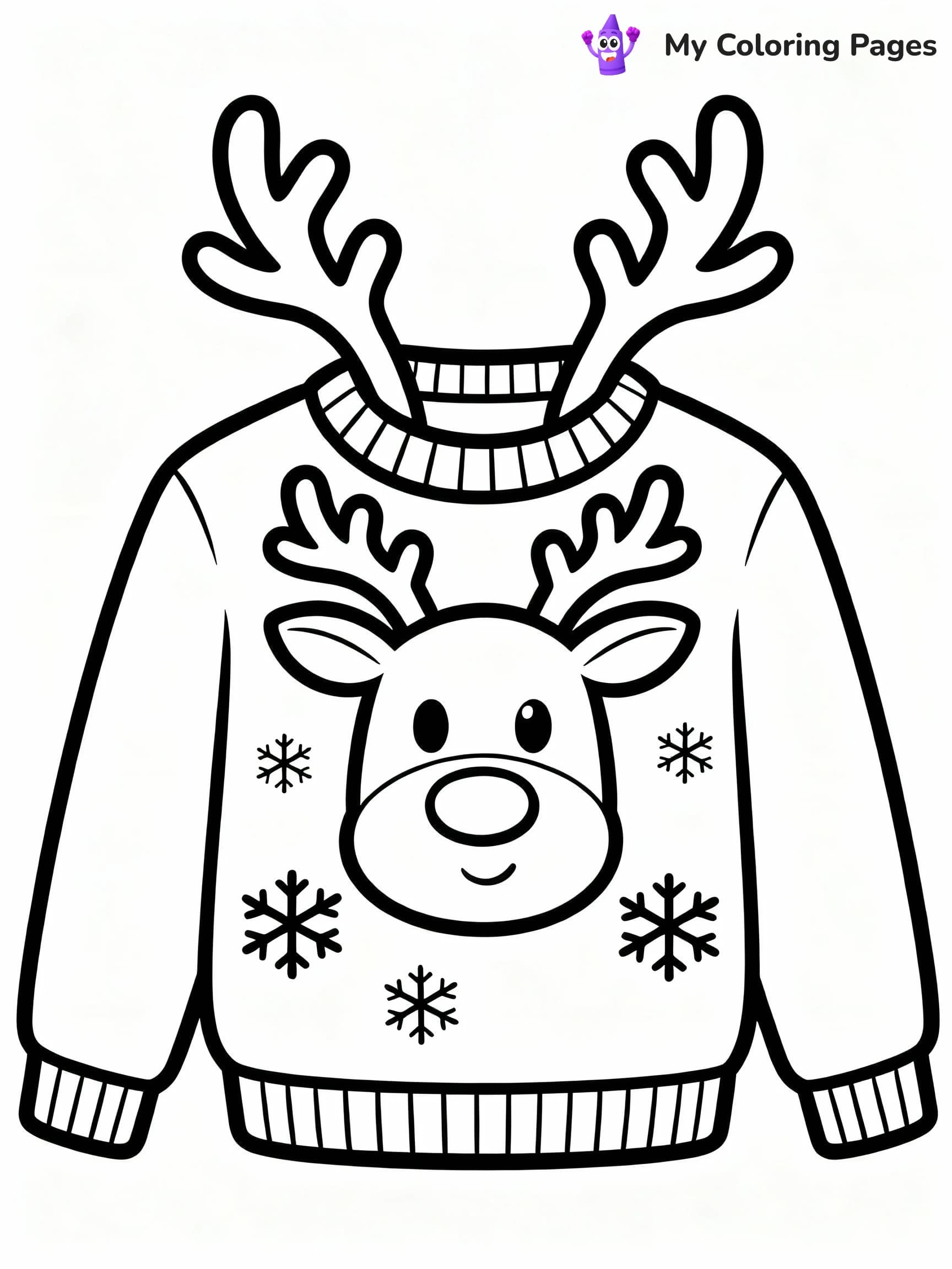 Ugly Sweater Coloring Pages - 11