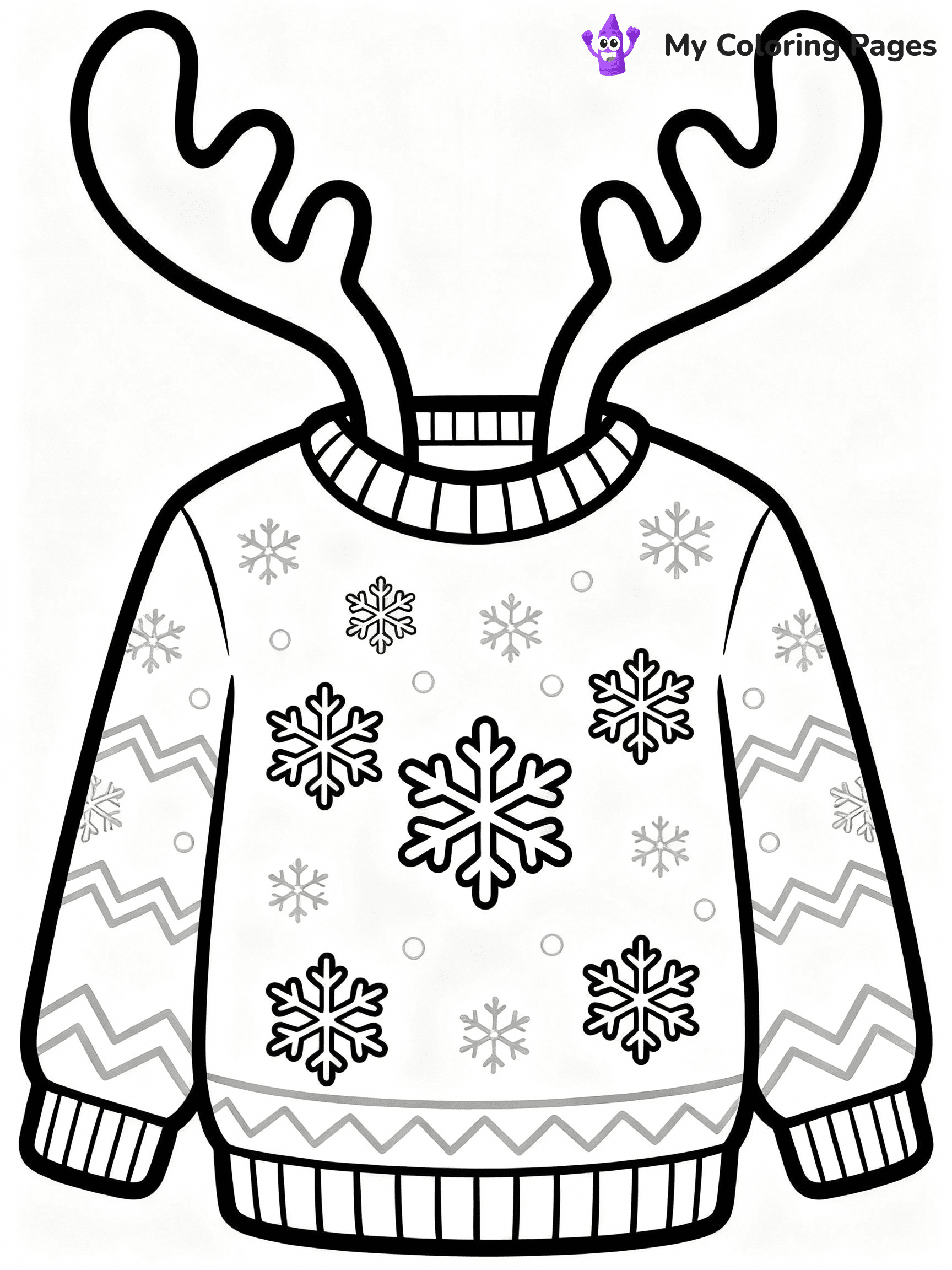 Ugly Sweater Coloring Pages - 10
