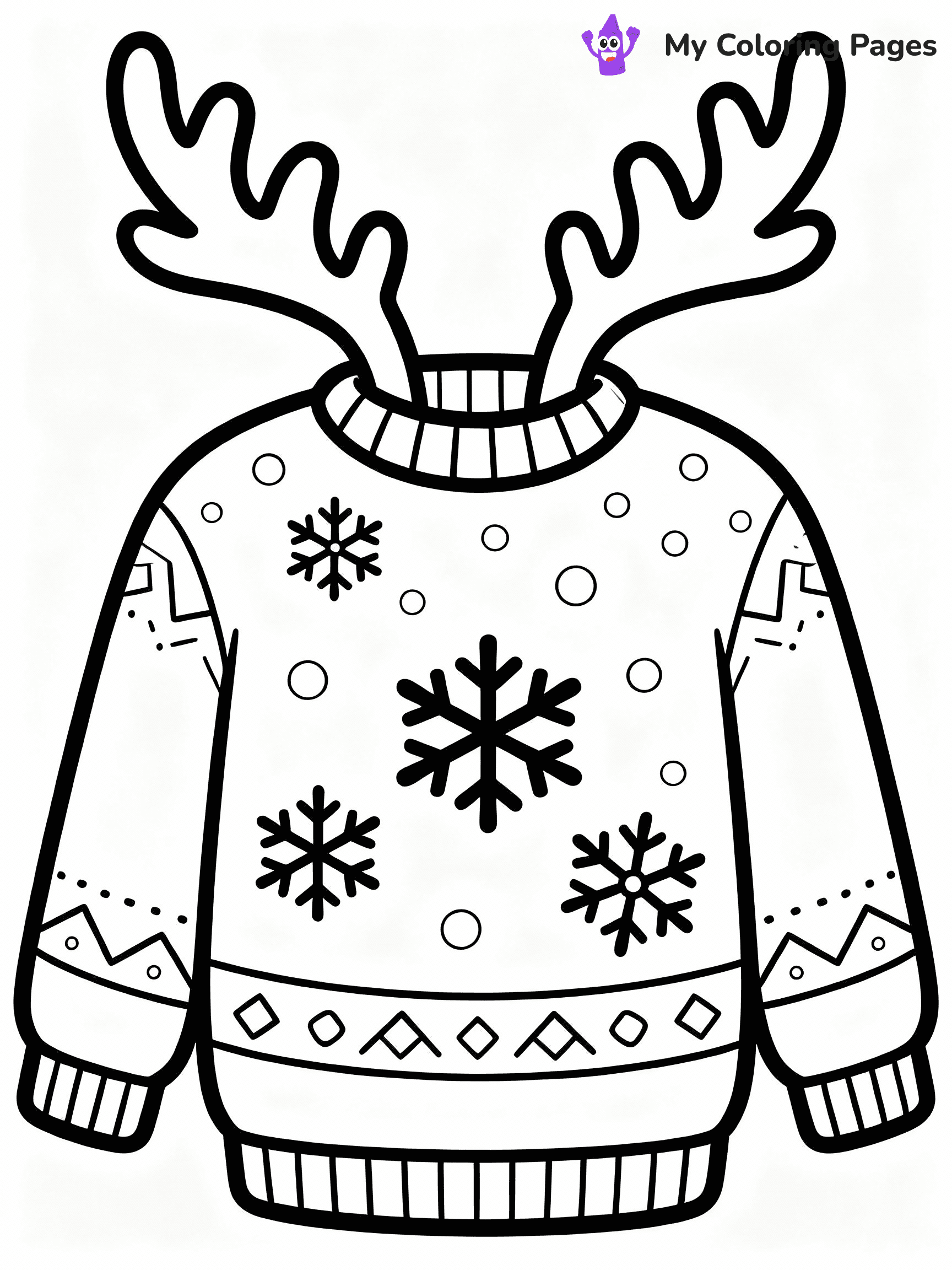 Ugly Sweater Coloring Pages - 9