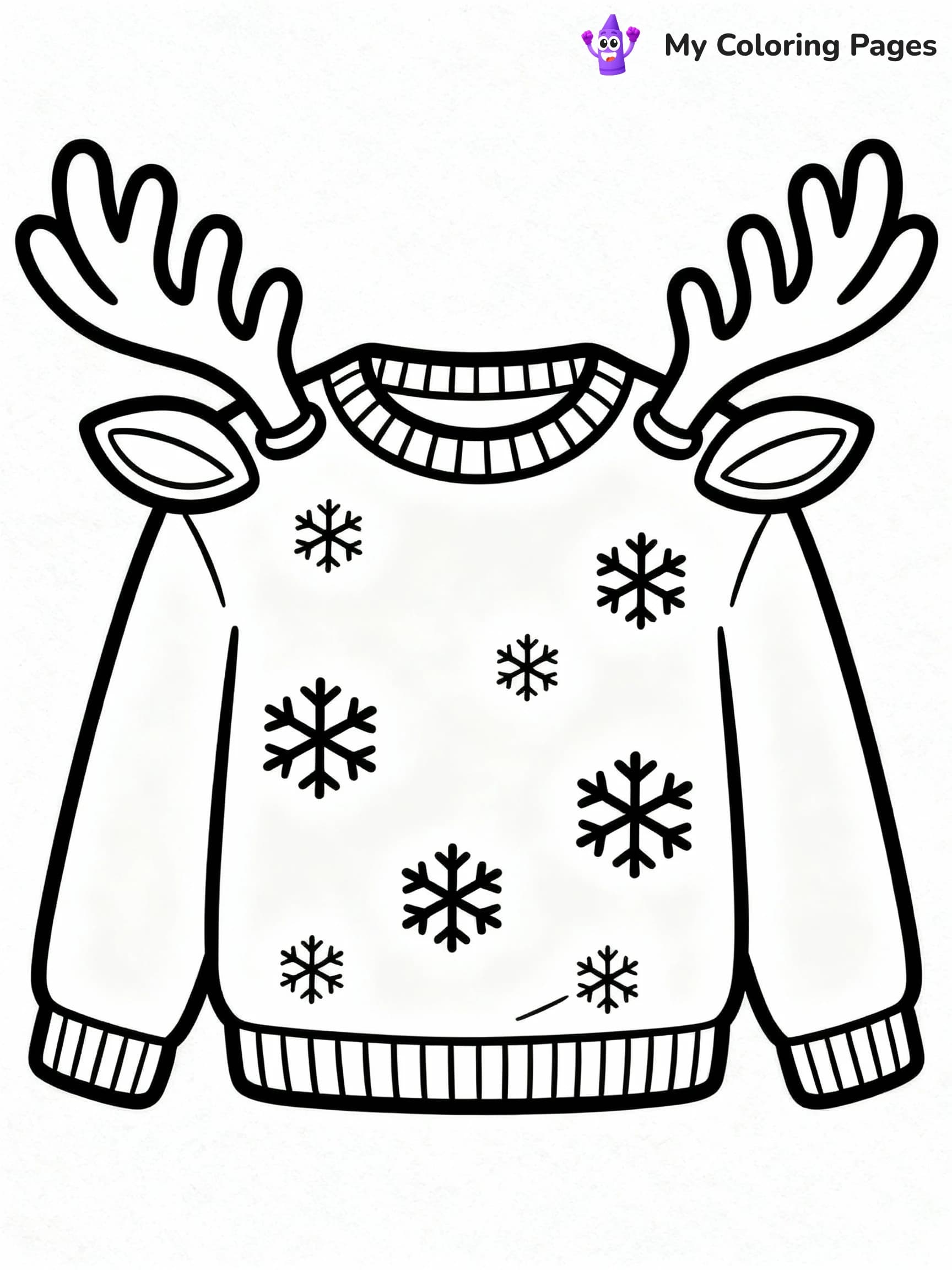 Ugly Sweater Coloring Pages - 8