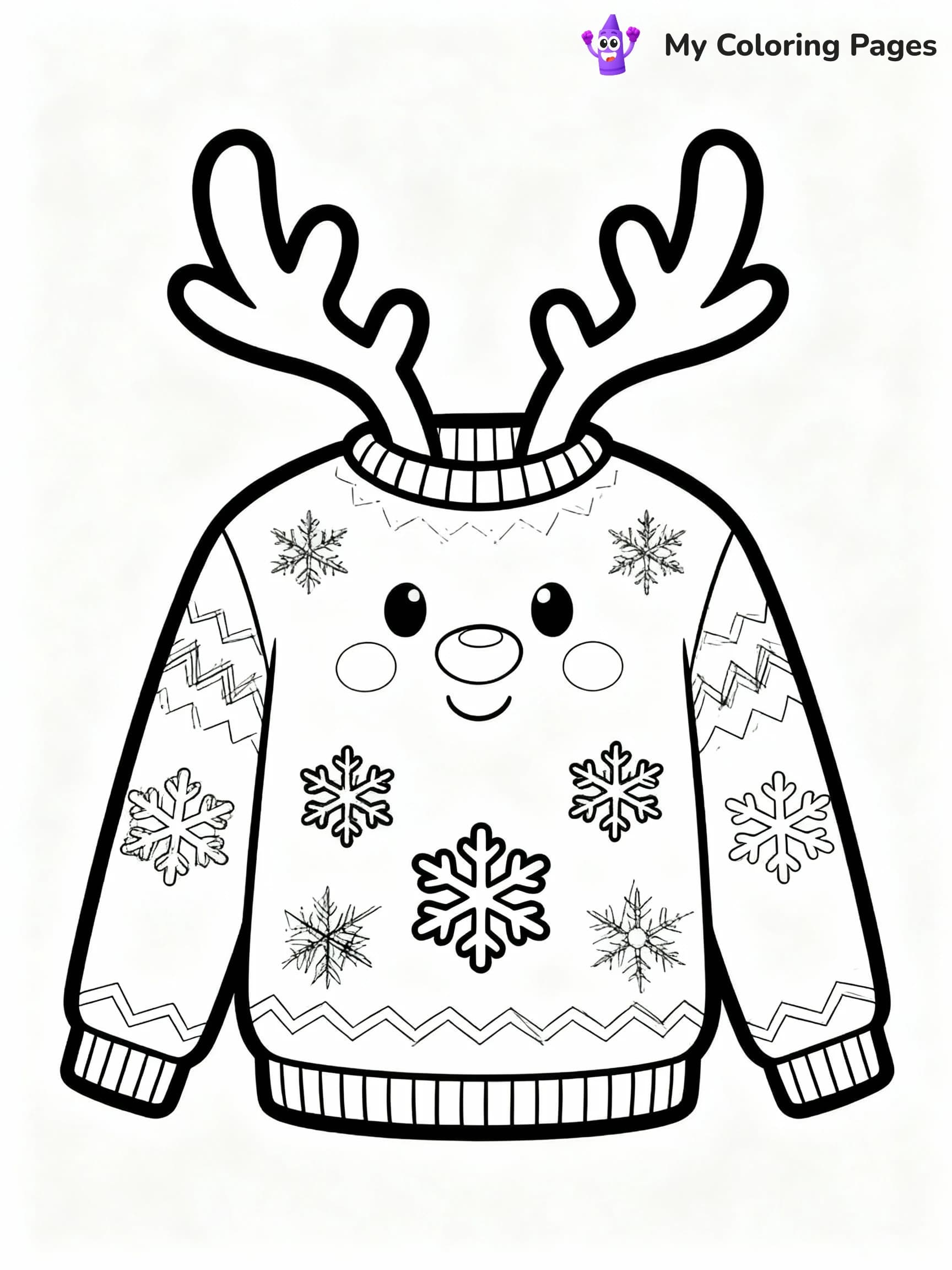 Ugly Sweater Coloring Pages - 7