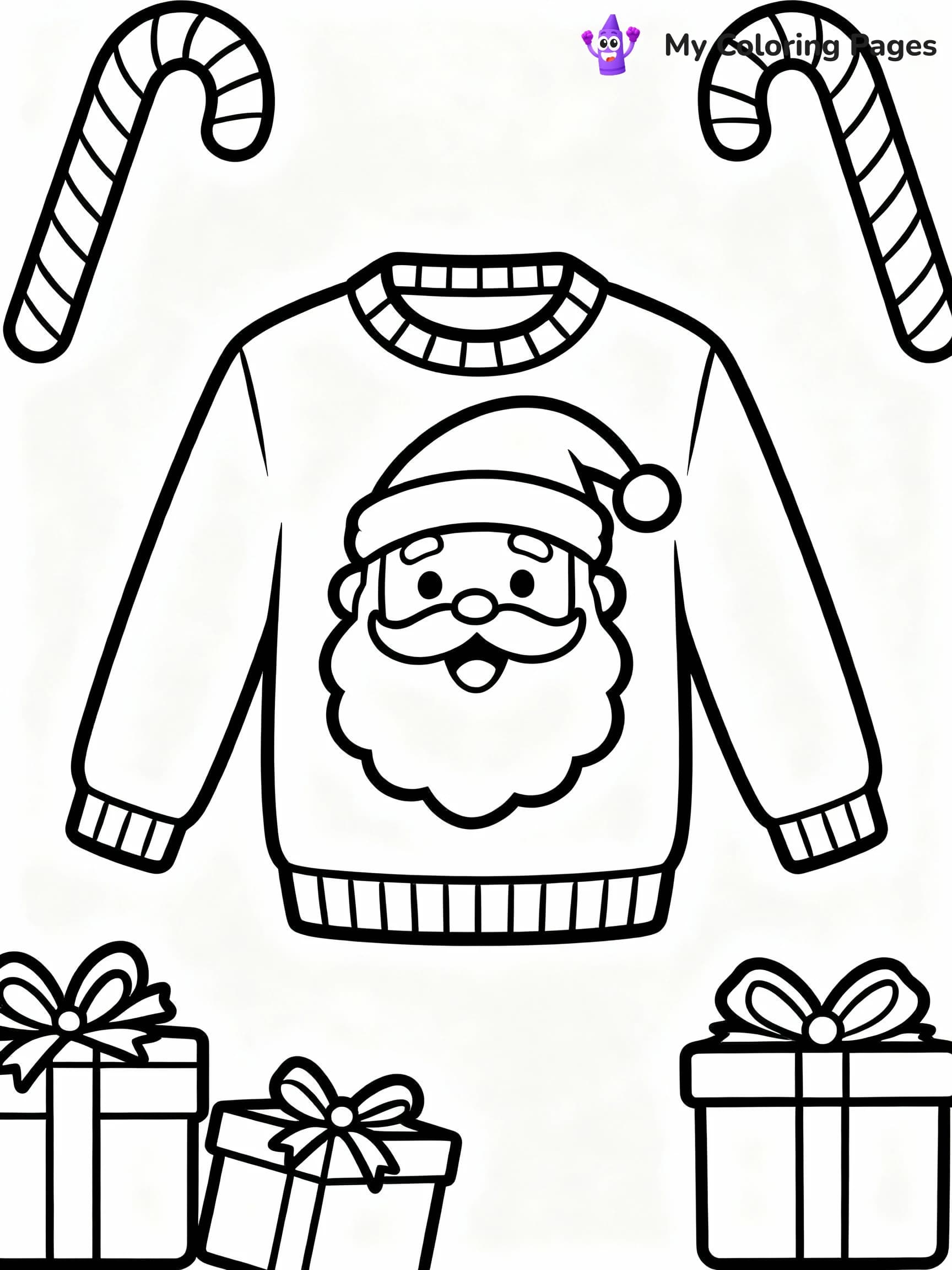 Ugly Sweater Coloring Pages - 6