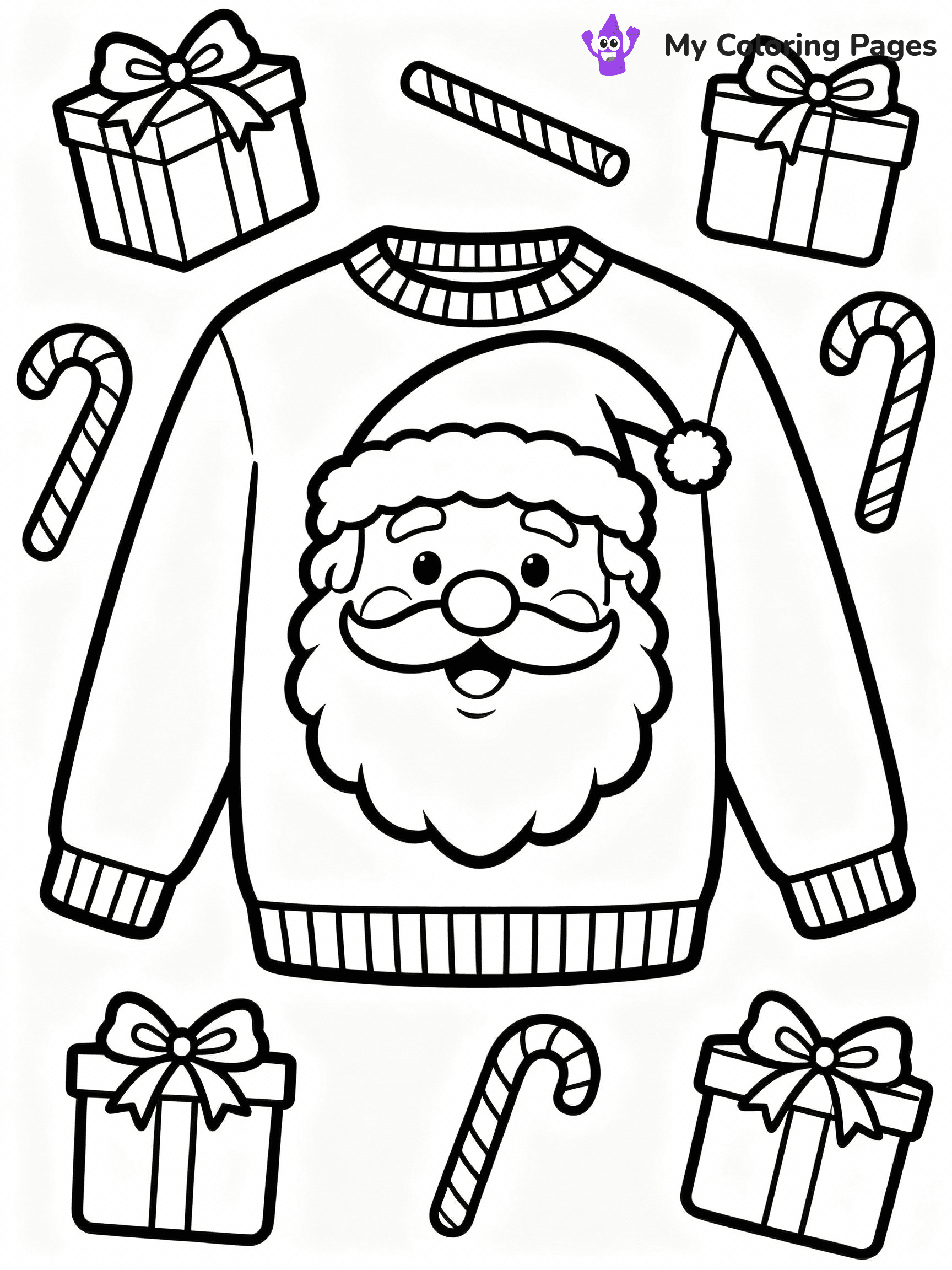 Ugly Sweater Coloring Pages - 5