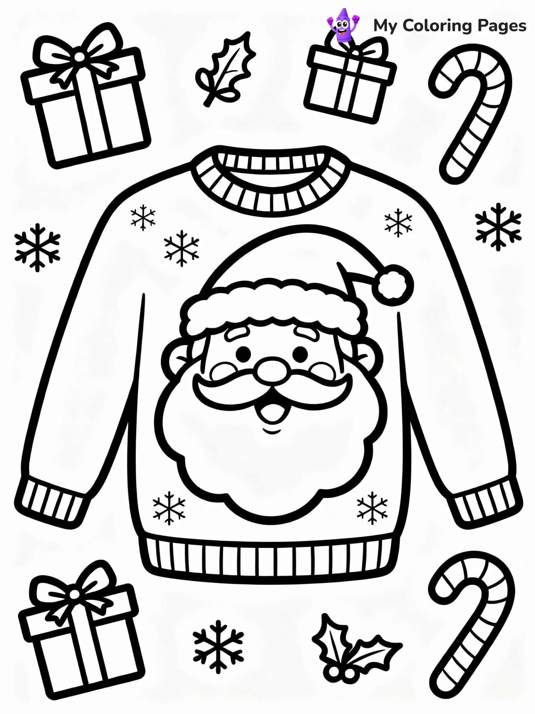 Ugly Sweater Coloring Pages - 4