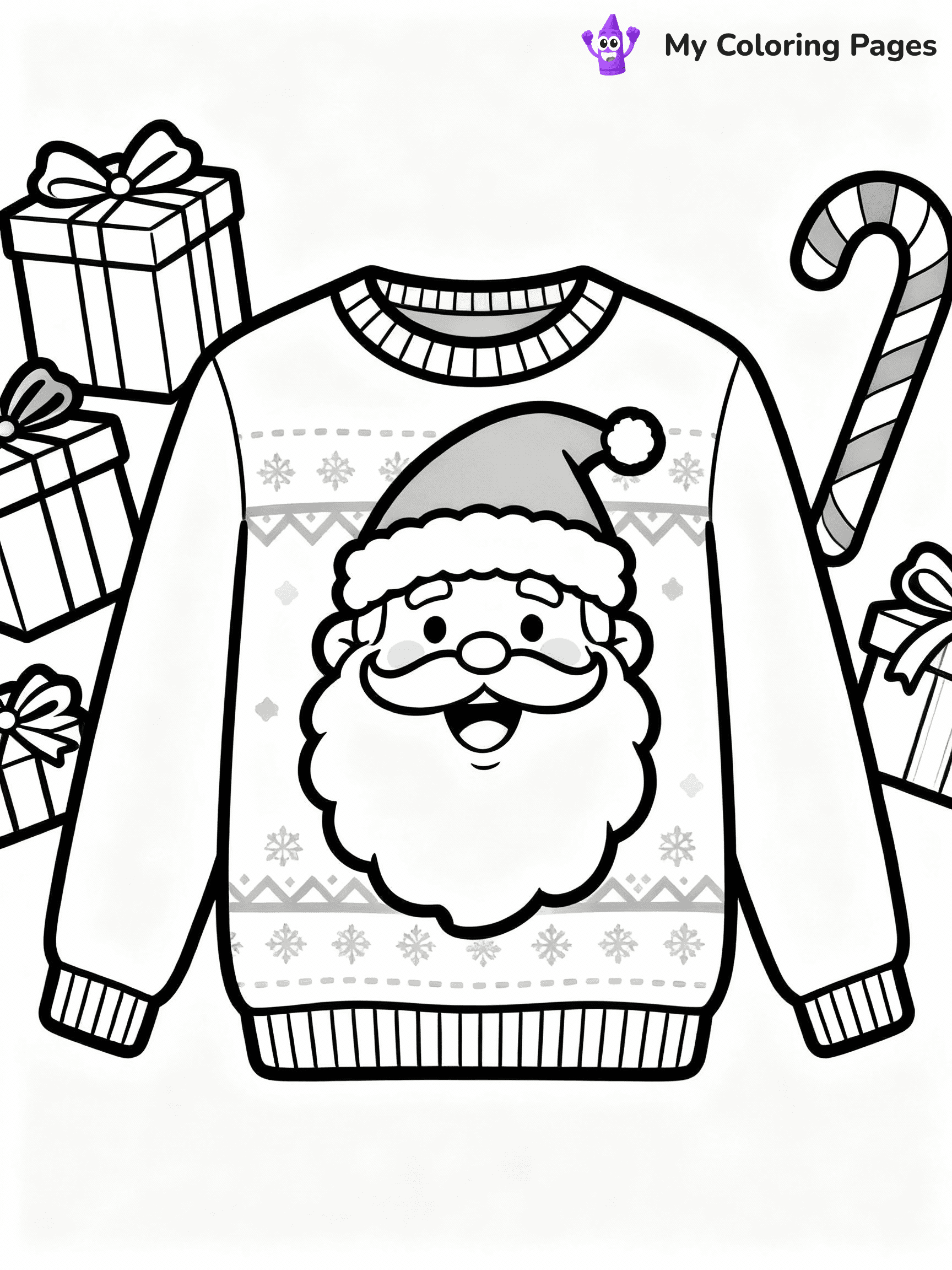 Ugly Sweater Coloring Pages - 3