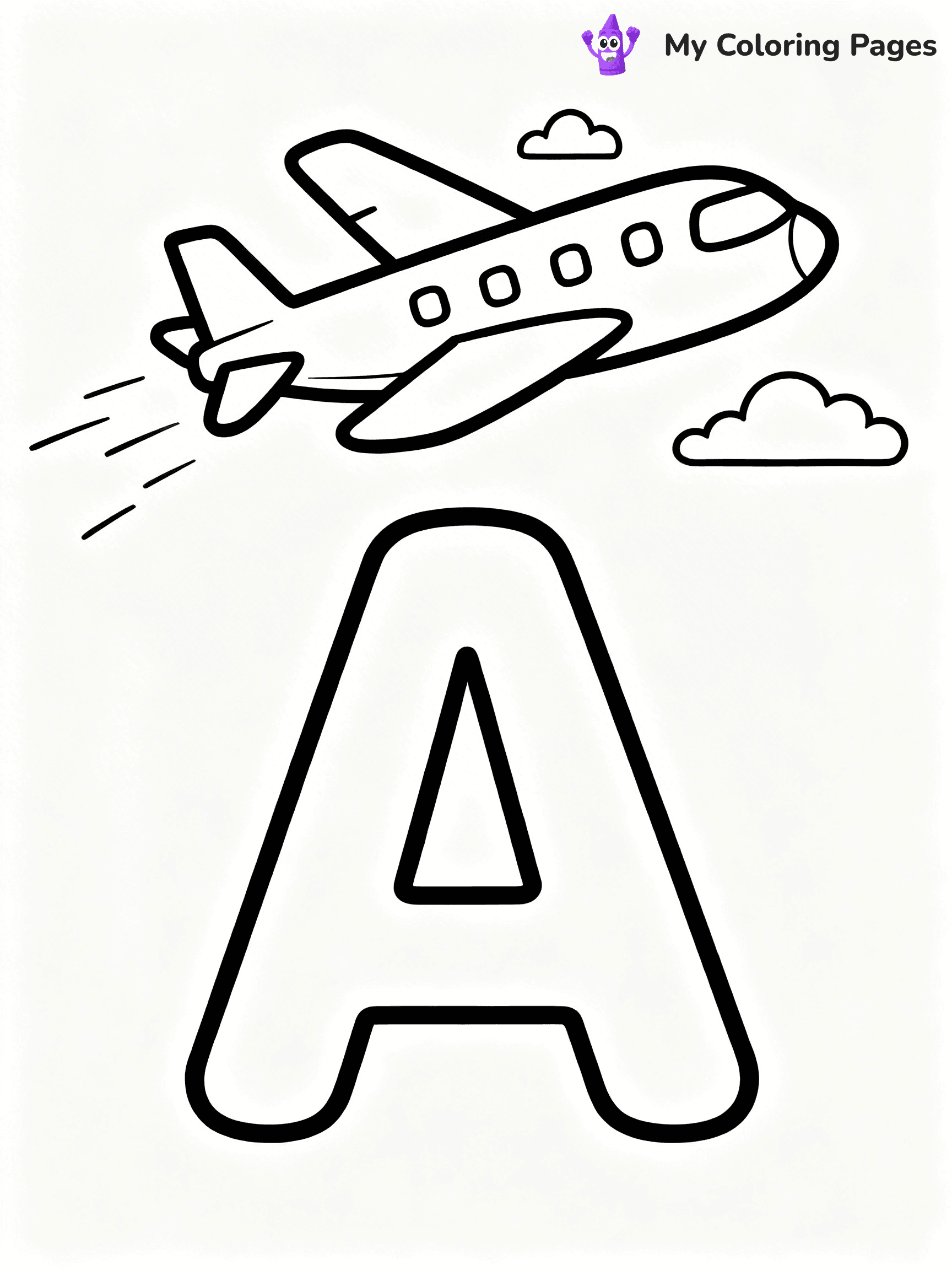 Alphabet Letter A Coloring Pages - 23