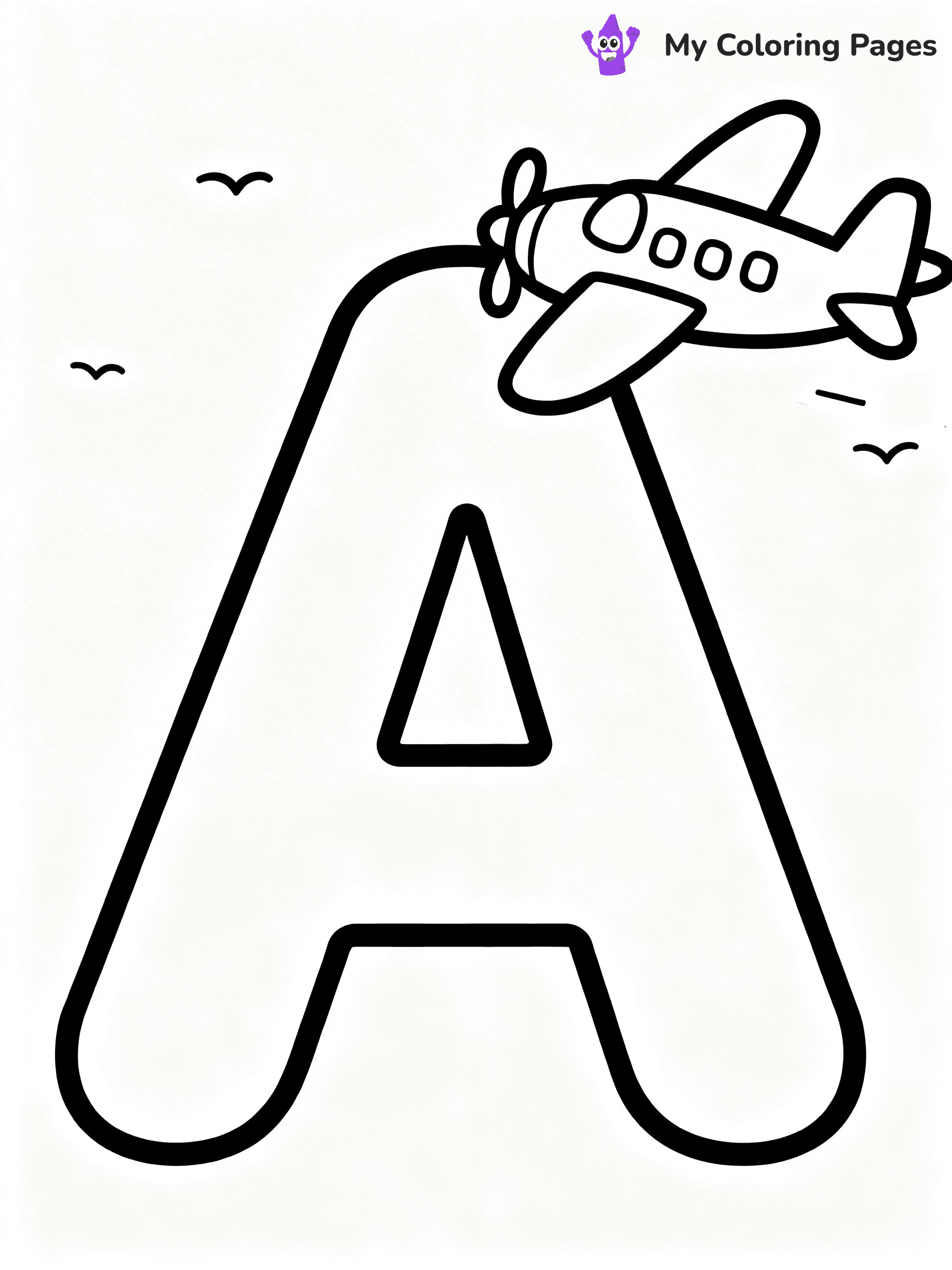 Alphabet Letter A Coloring Pages - 22
