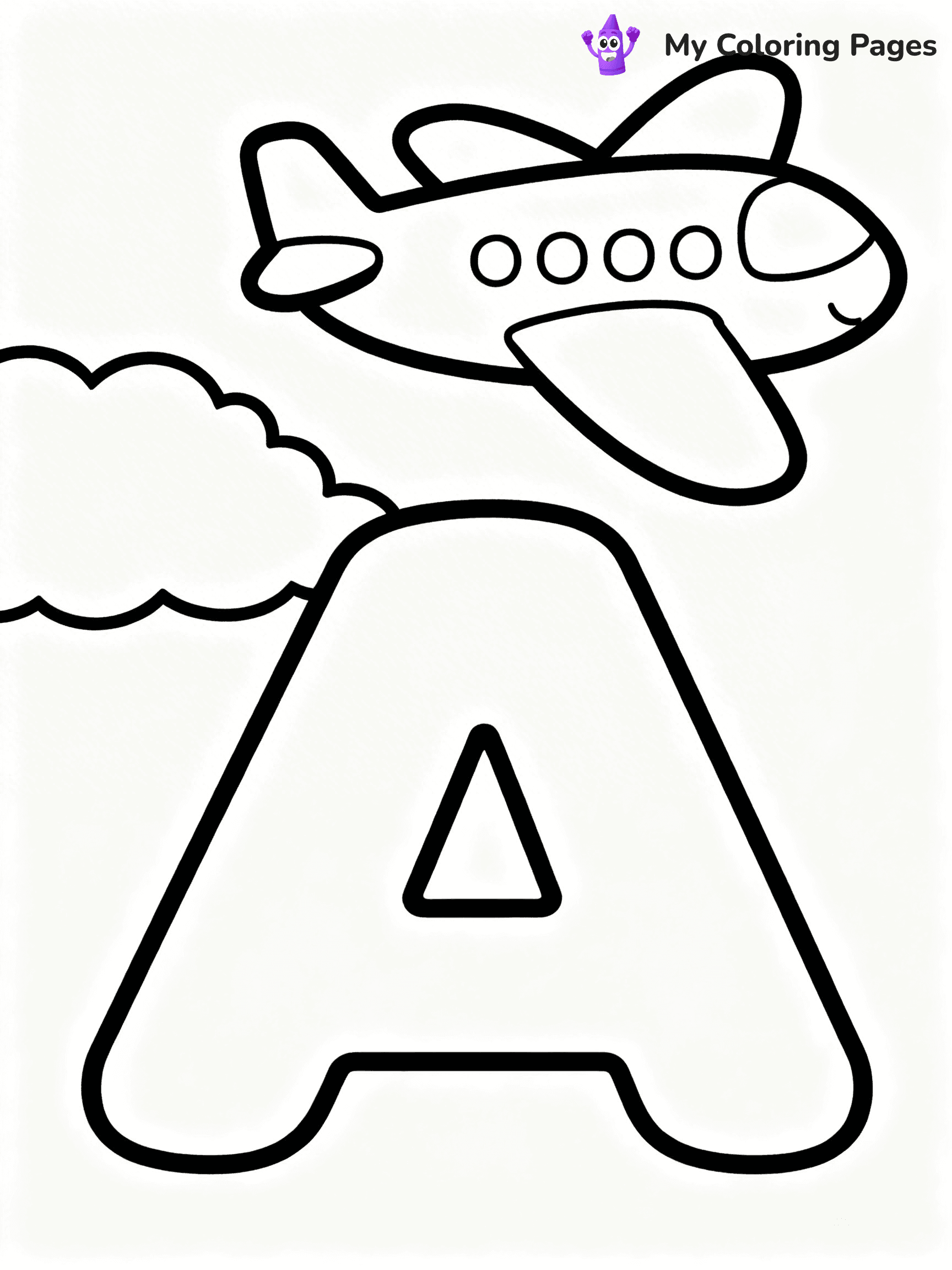 Alphabet Letter A Coloring Pages - 21