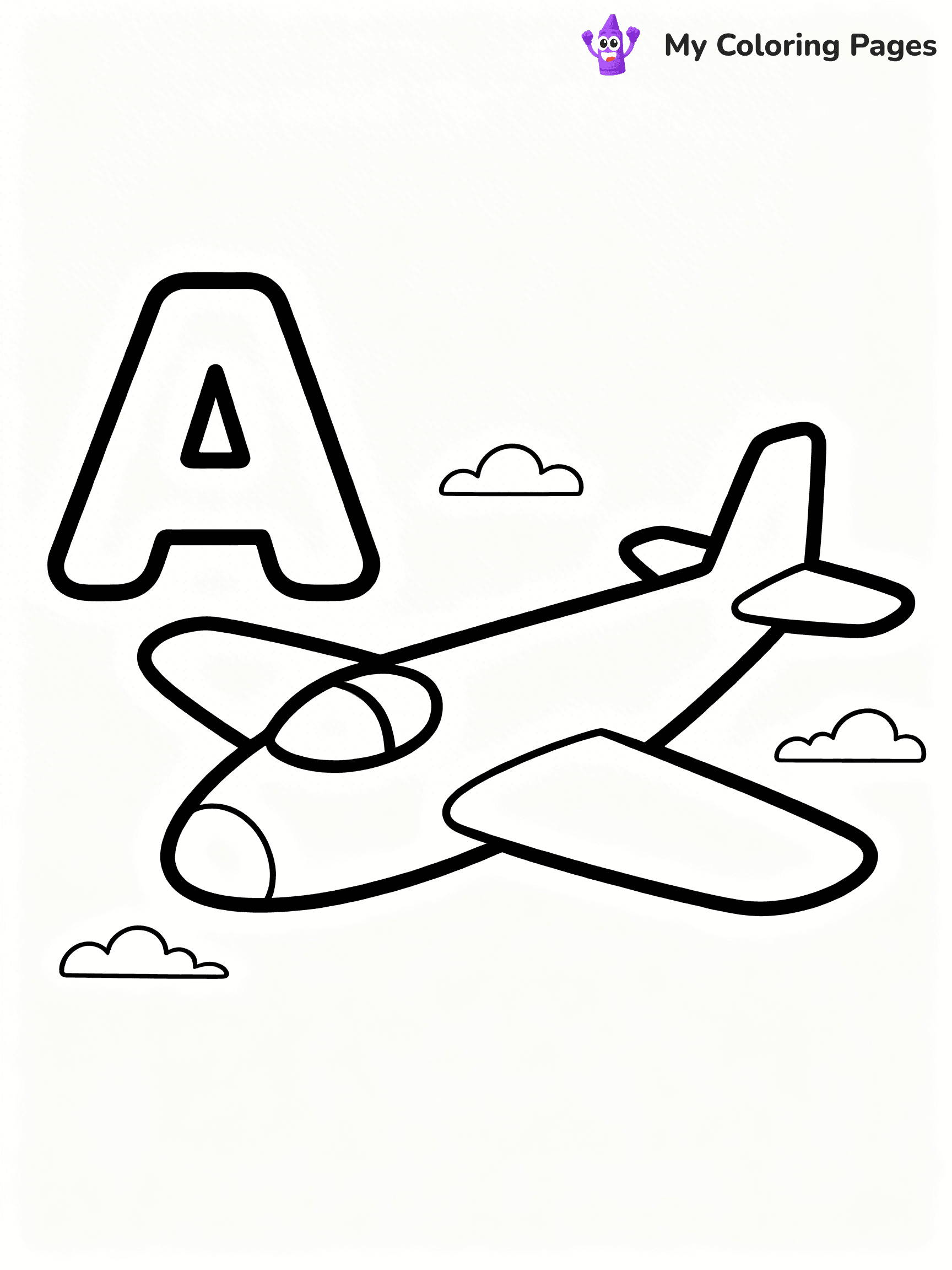 Alphabet Letter A Coloring Pages - 20