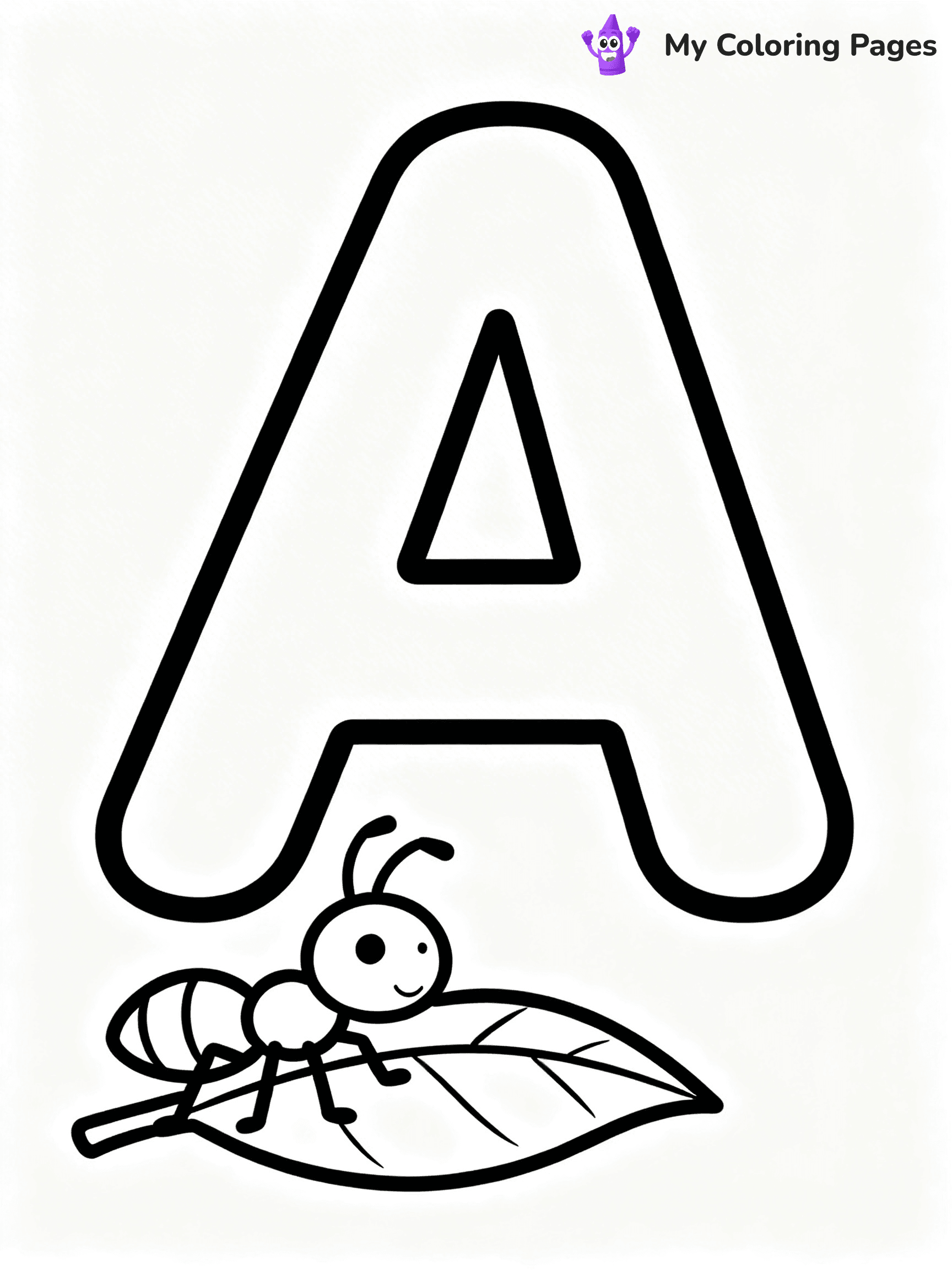Alphabet Letter A Coloring Pages - 19