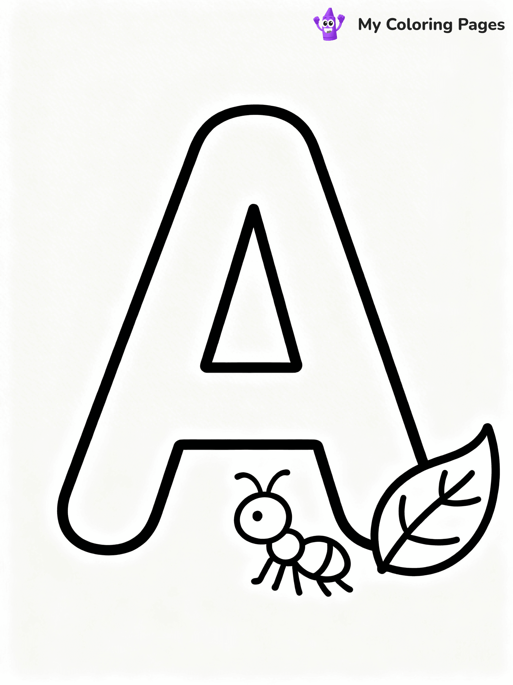 Alphabet Letter A Coloring Pages - 17
