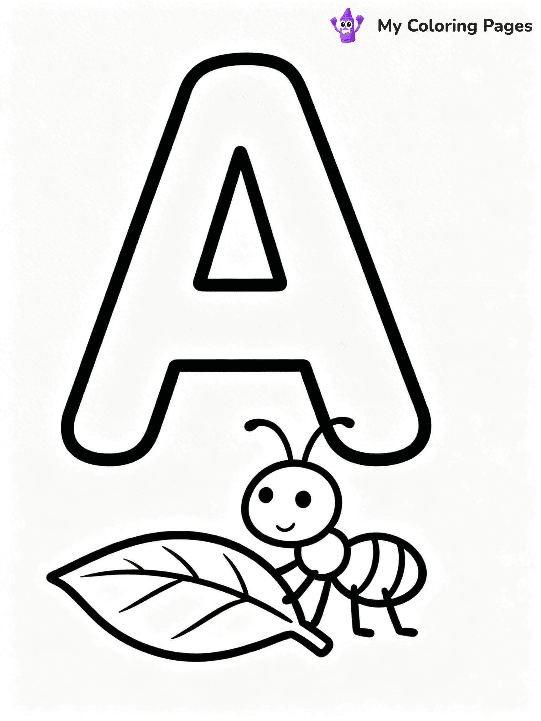 Alphabet Letter A Coloring Pages - 16