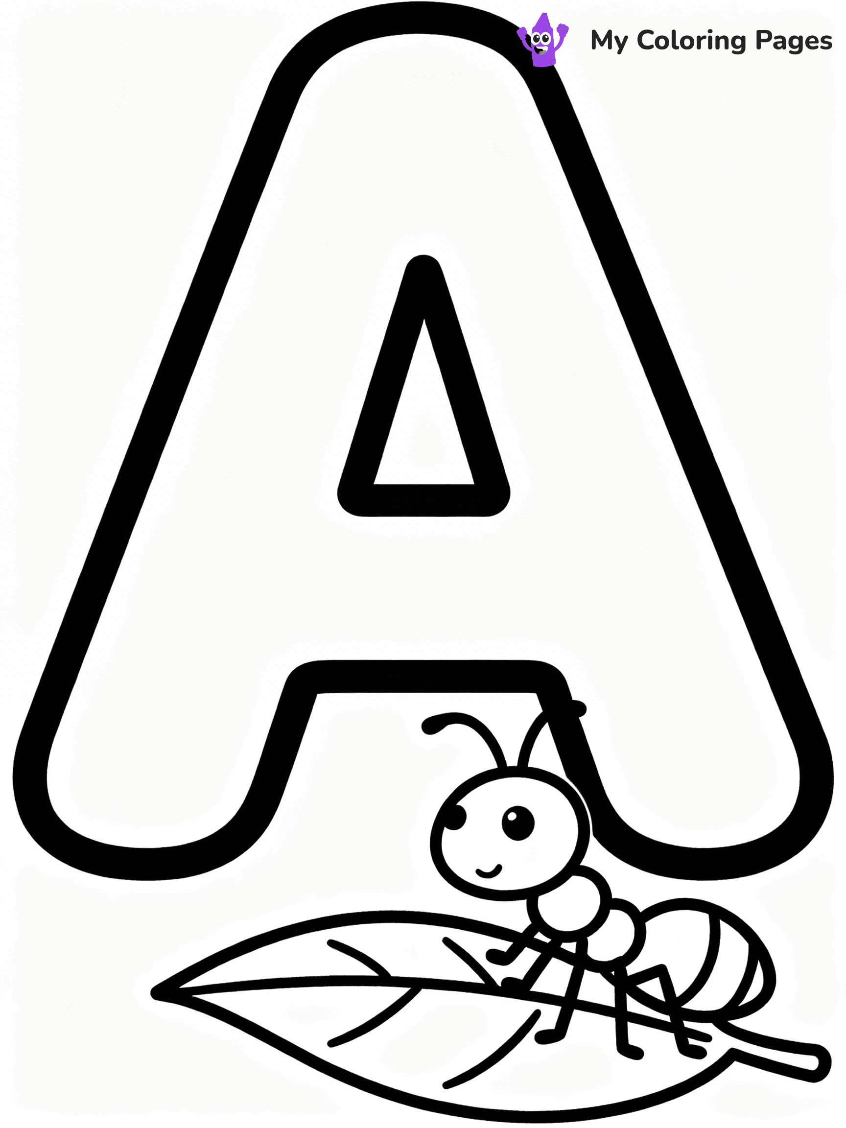 Alphabet Letter A Coloring Pages - 15