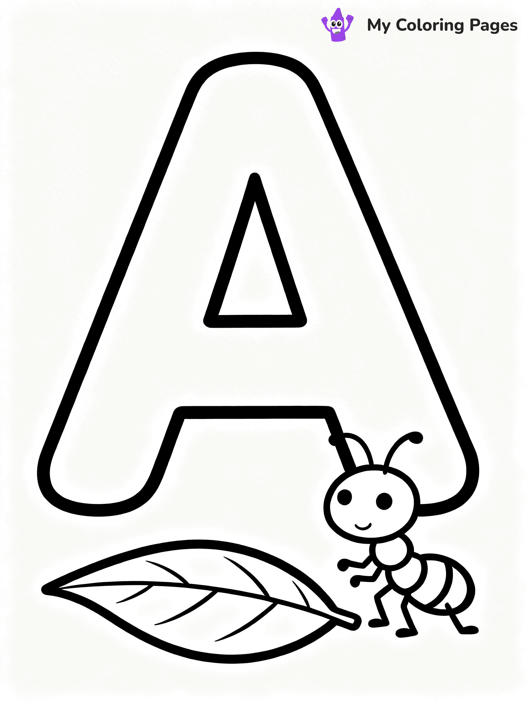 Alphabet Letter A Coloring Pages - 13