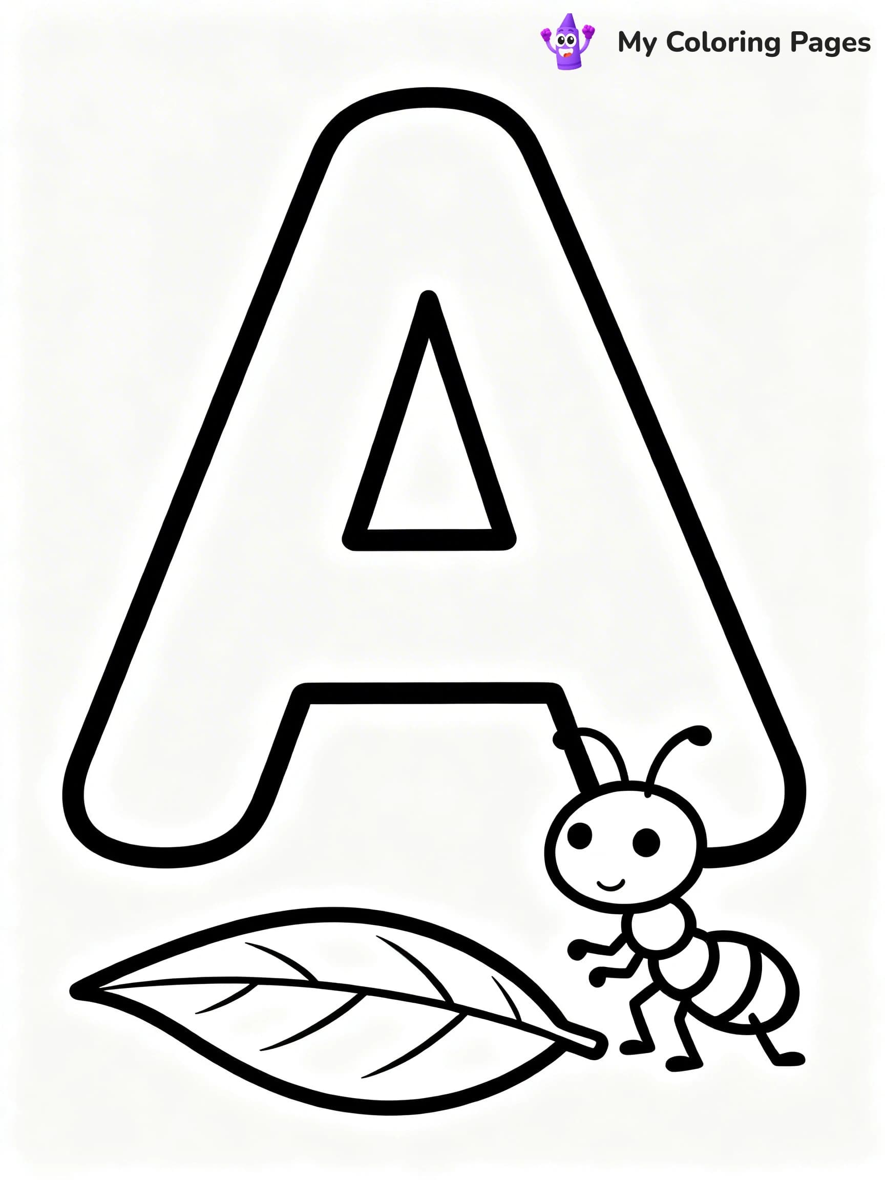 Alphabet Letter A Coloring Pages - 13