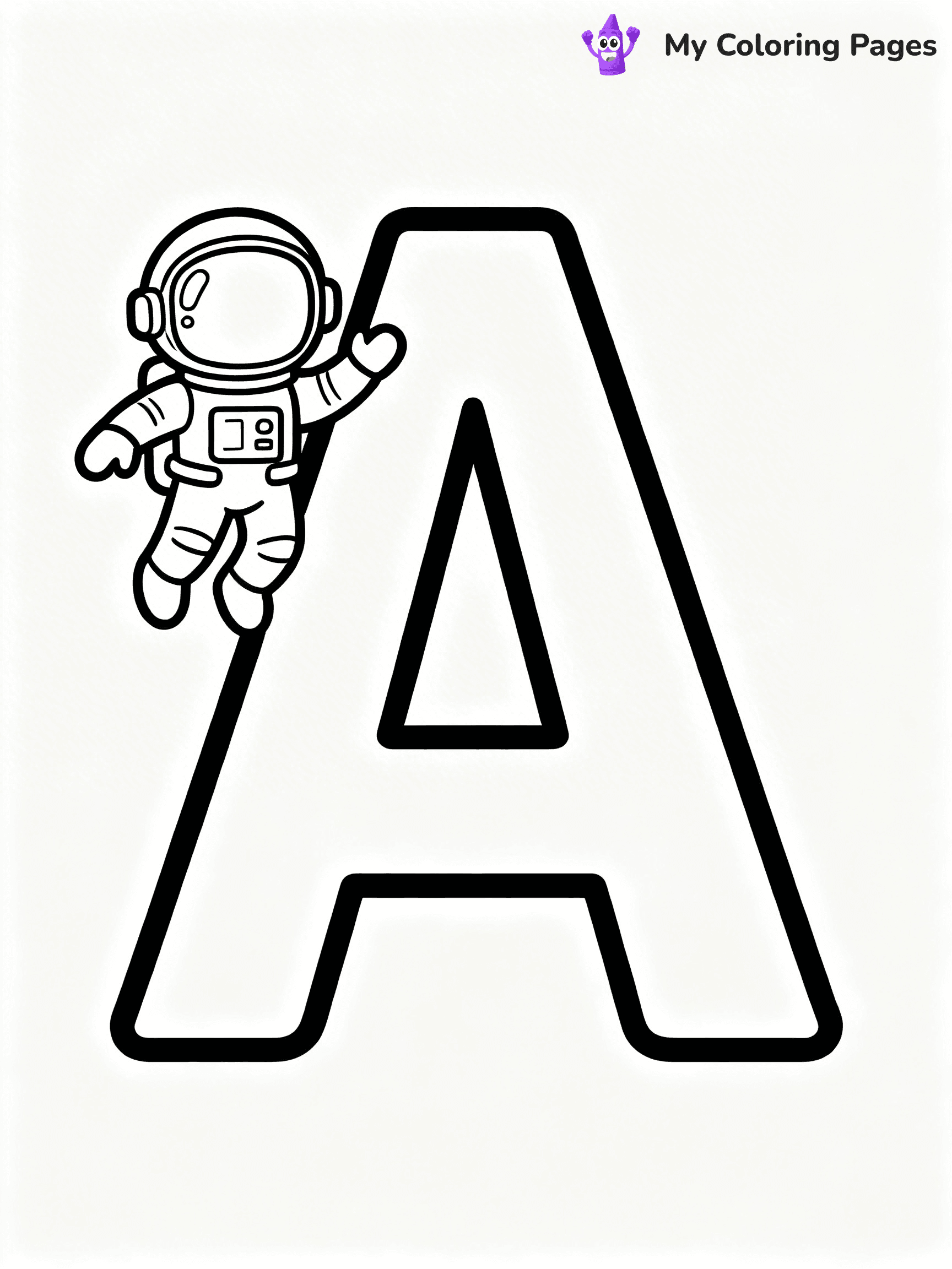 Alphabet Letter A Coloring Pages - 9