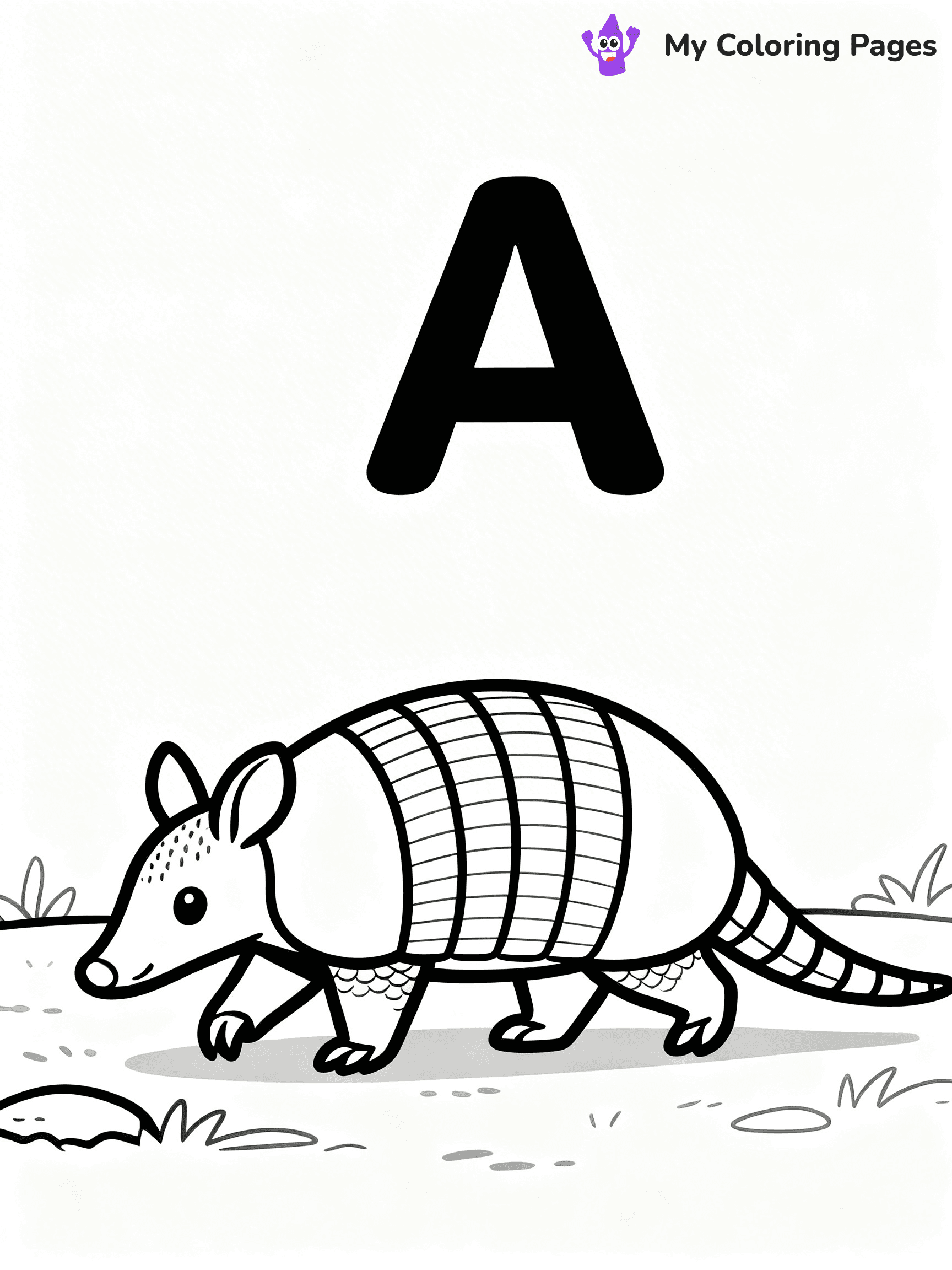 Alphabet Letter A Coloring Pages - 6