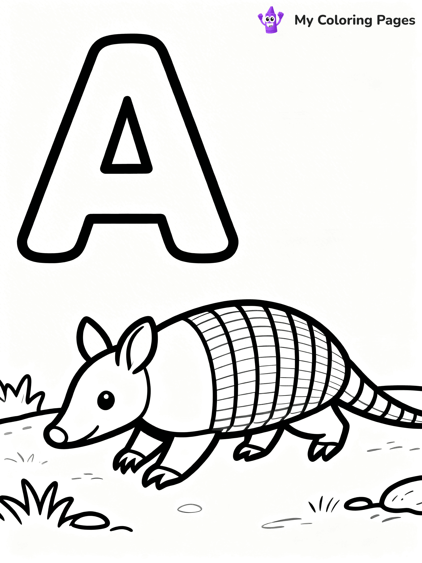 Alphabet Letter A Coloring Pages - 5