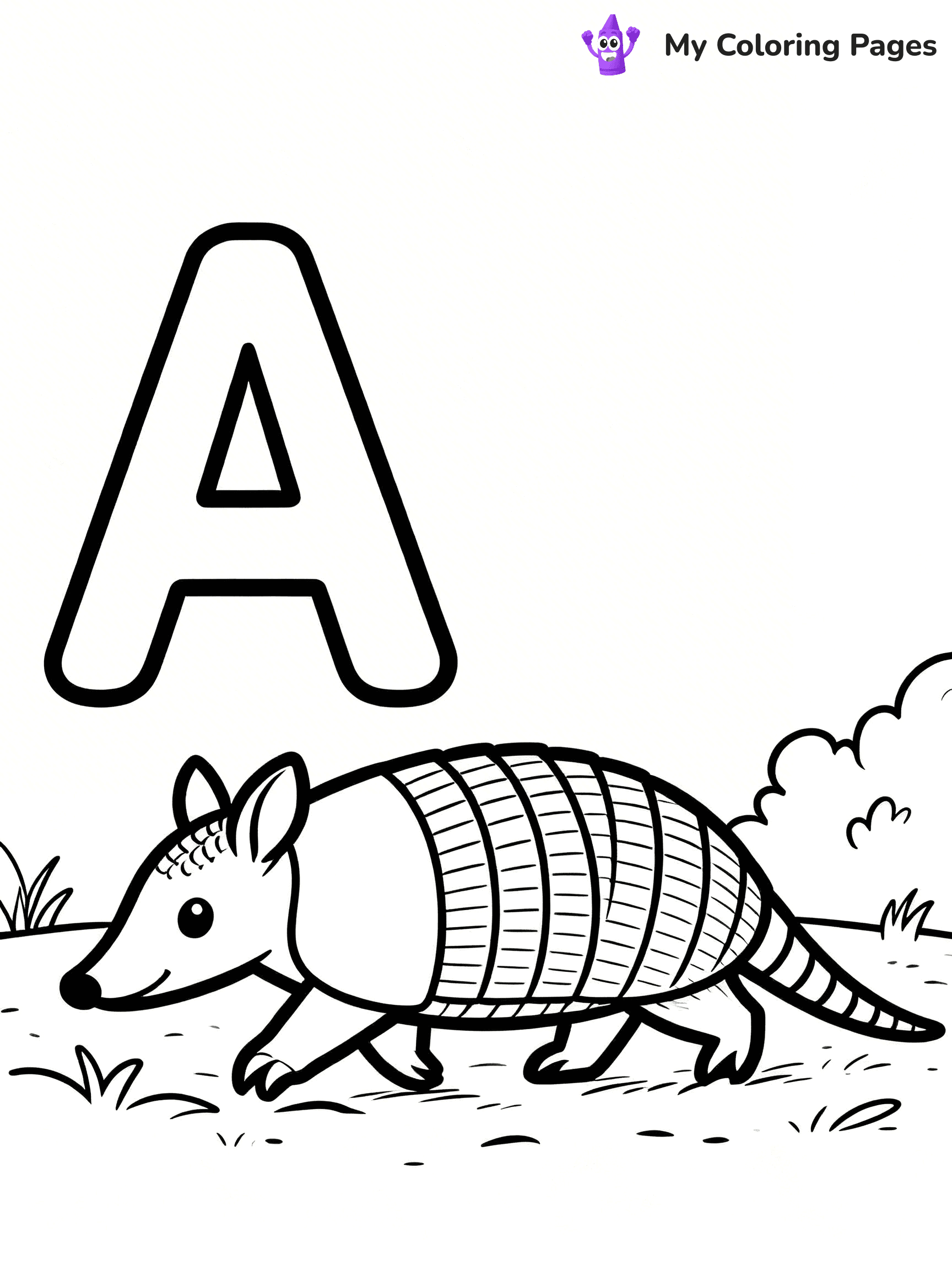 Alphabet Letter A Coloring Pages - 4
