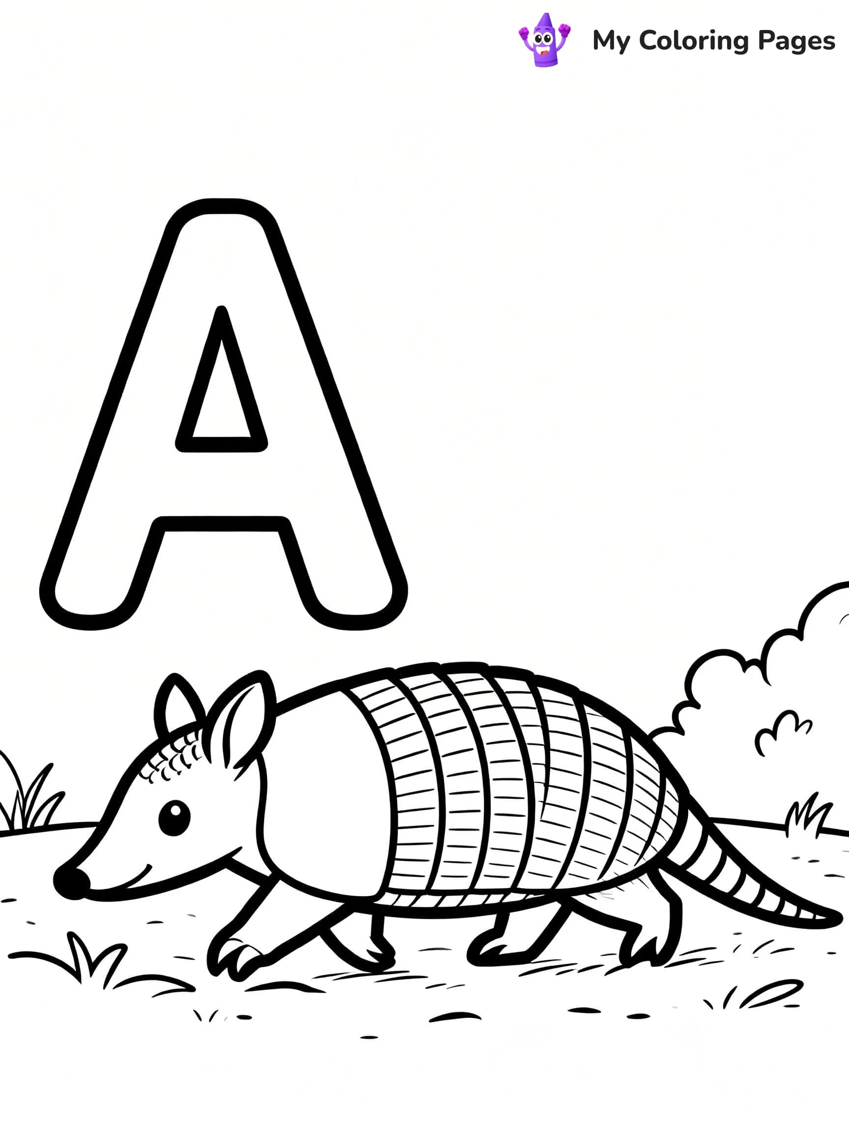 Alphabet Letter A Coloring Pages - 4