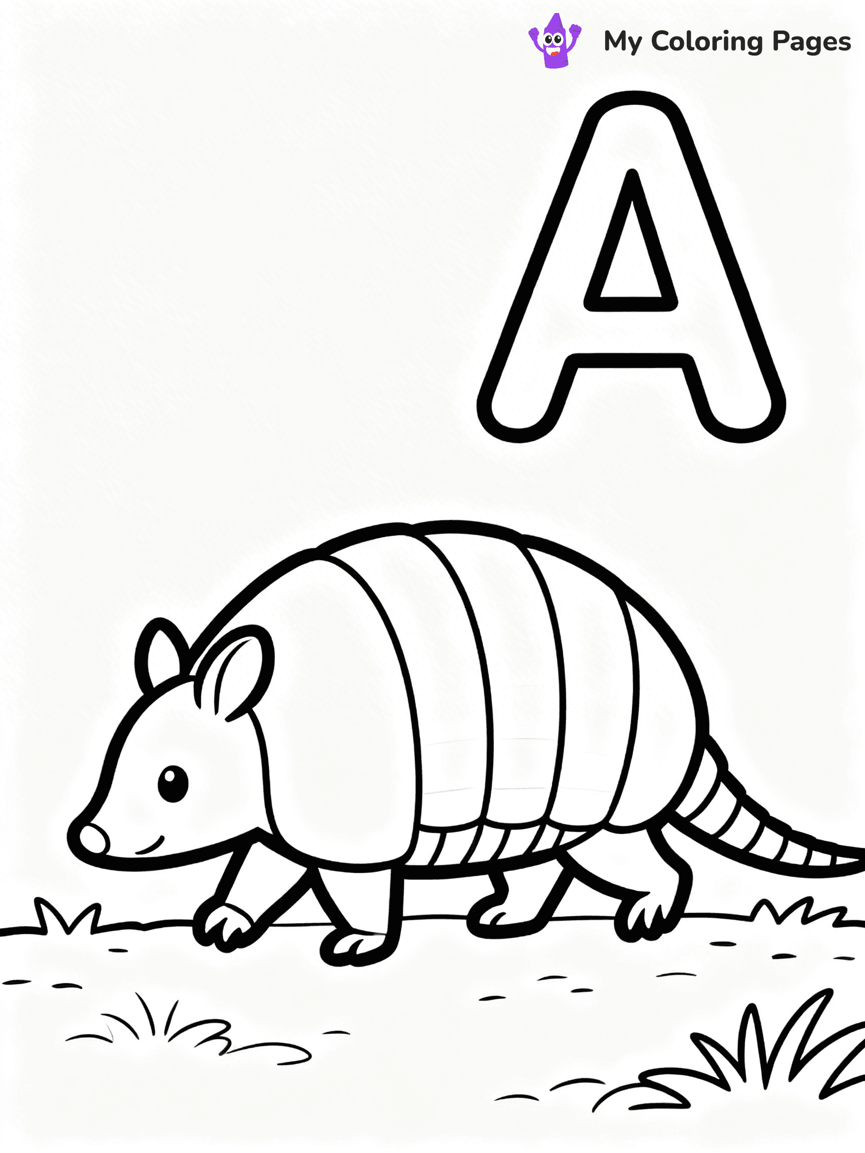 Alphabet Letter A Coloring Pages - 3