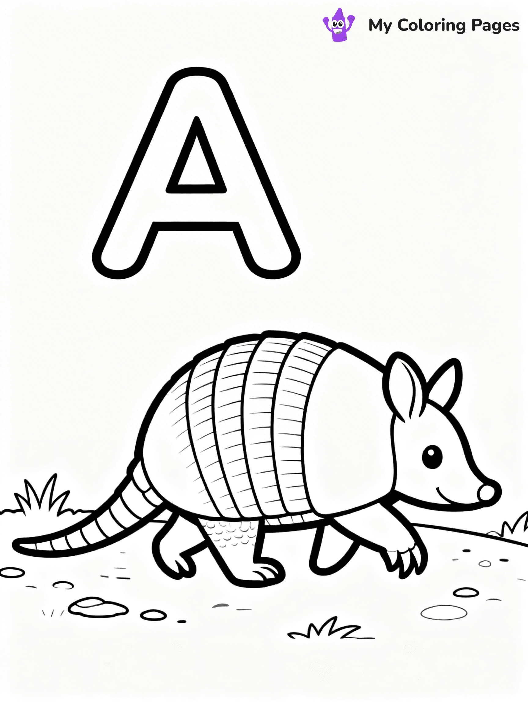 Alphabet Letter A Coloring Pages - 2