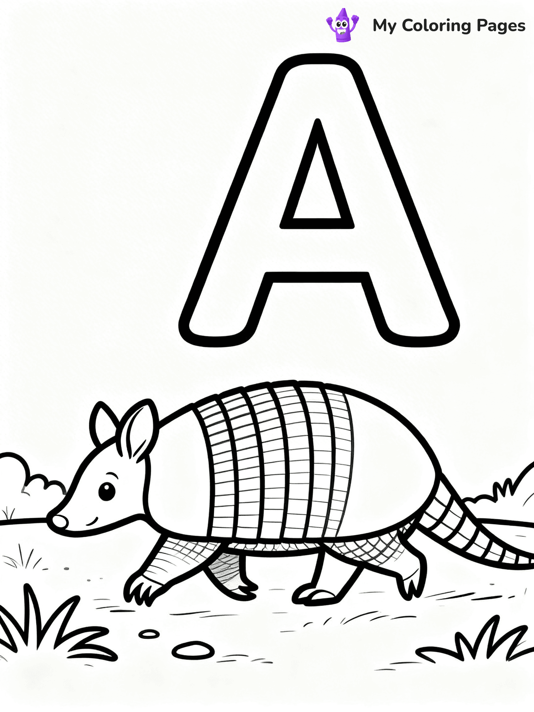 Alphabet Letter A Coloring Pages - 1