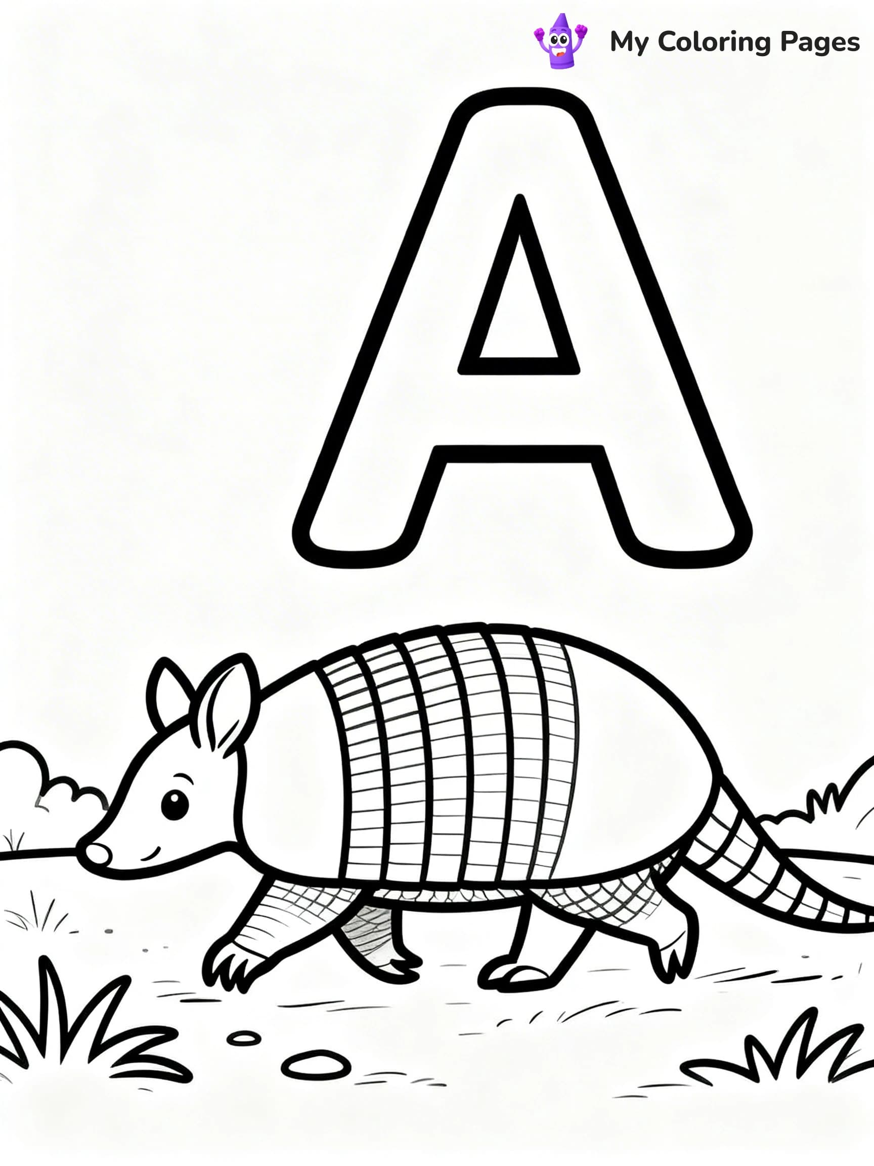 Alphabet Letter A Coloring Pages - 1