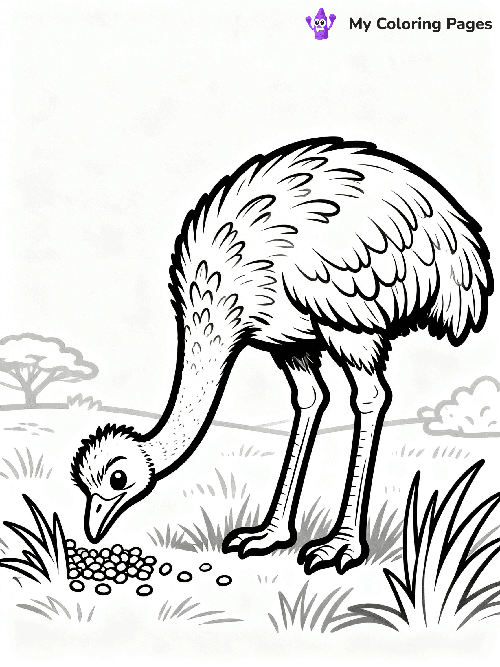 Emu Coloring Pages - 28