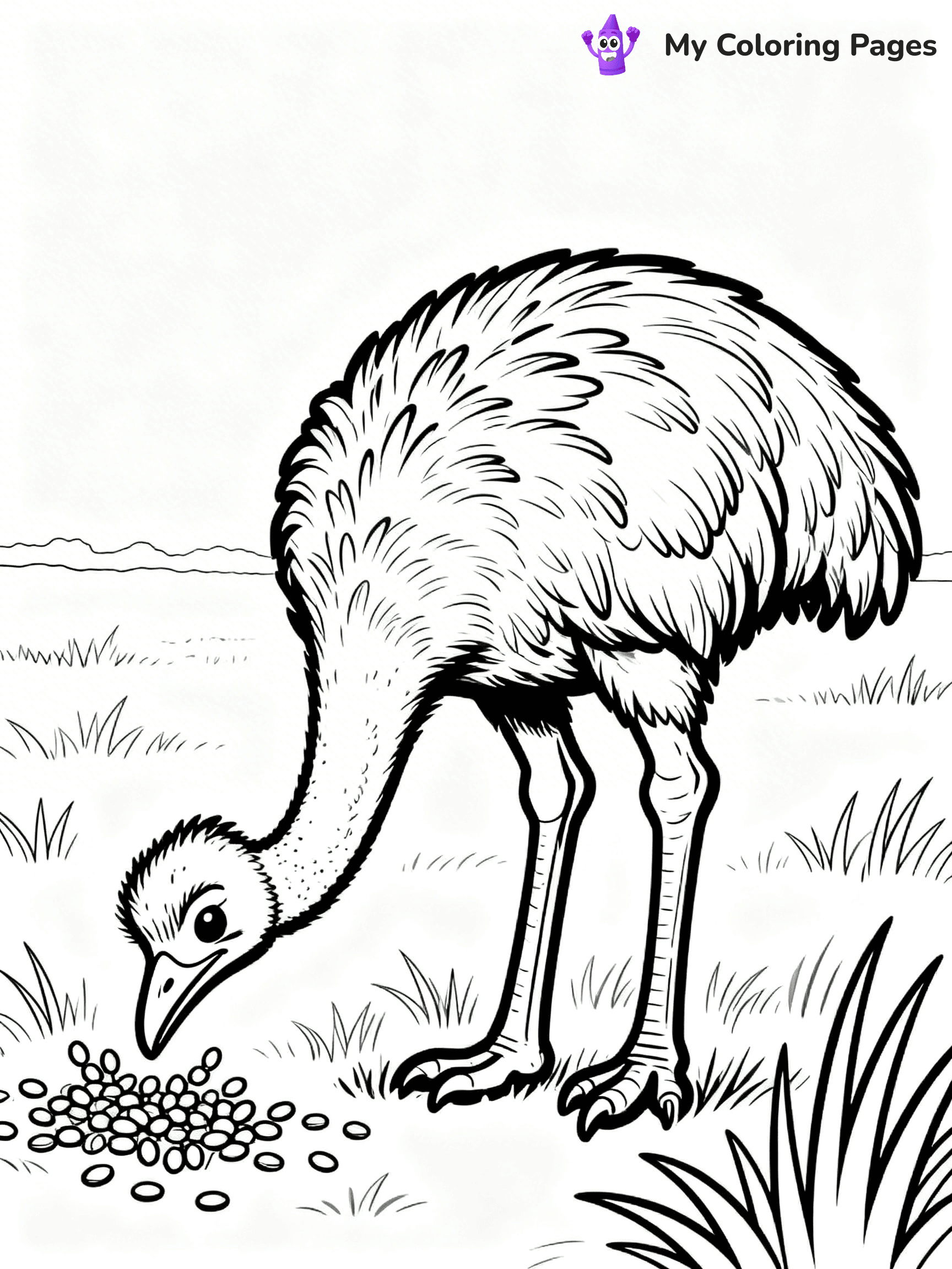 Emu Coloring Pages - 26