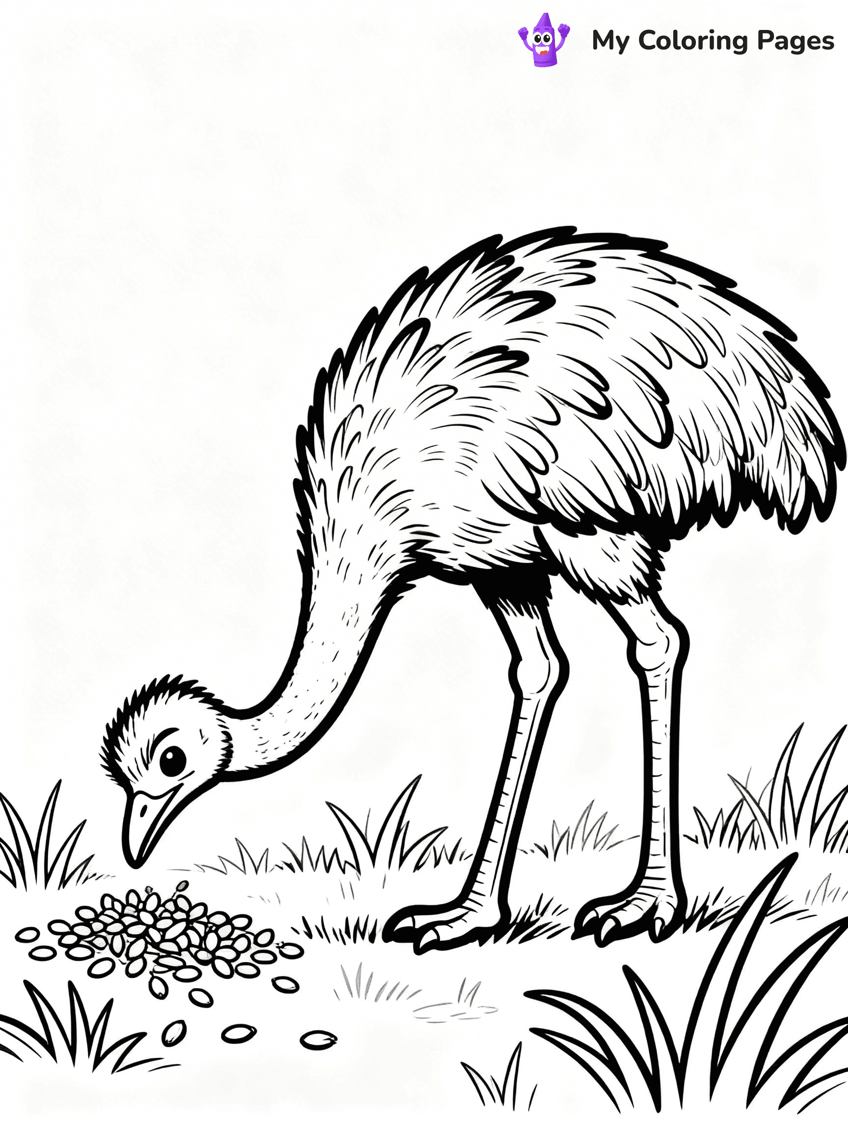 Emu Coloring Pages - 24