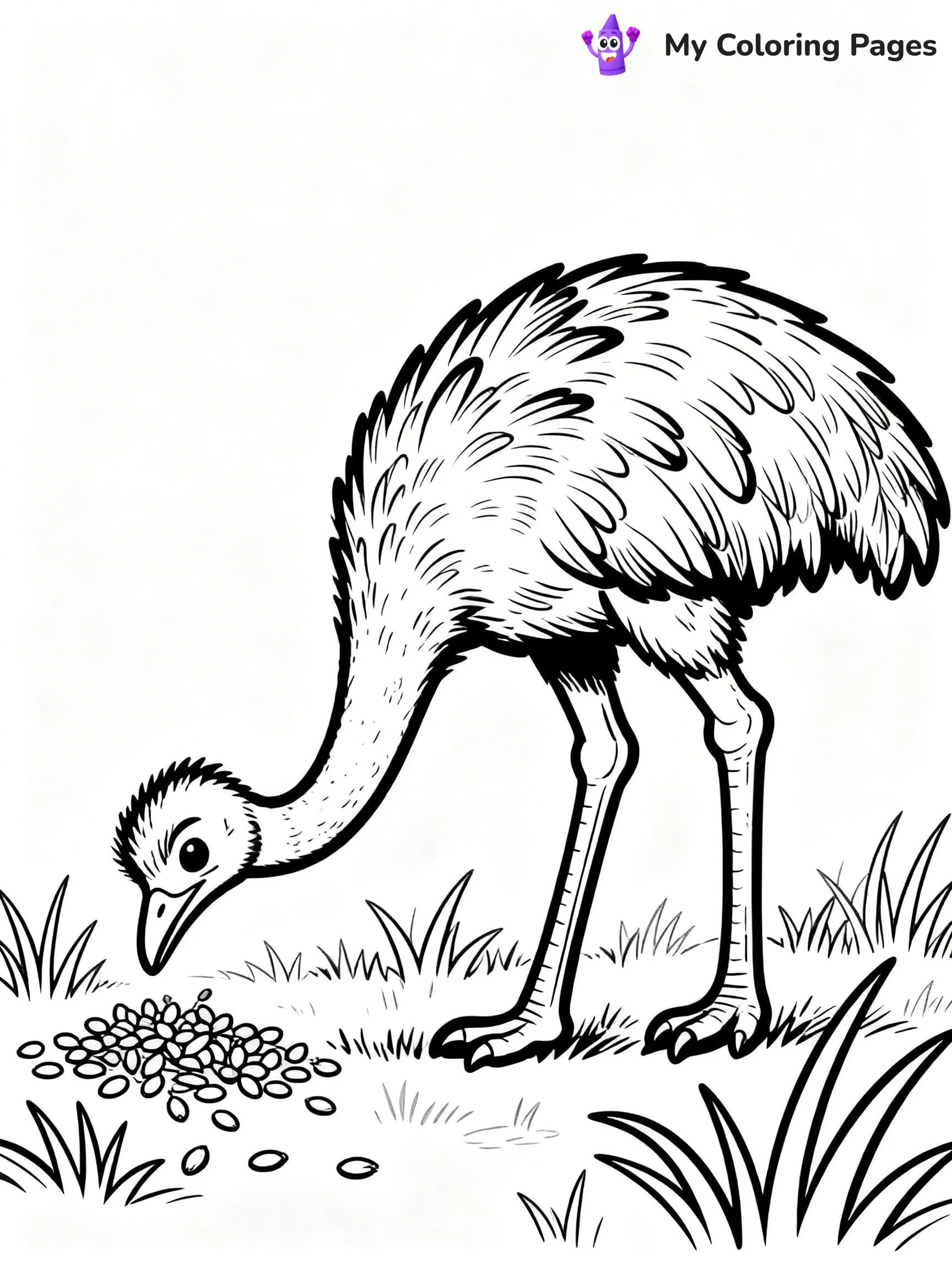 Emu Coloring Pages - 24