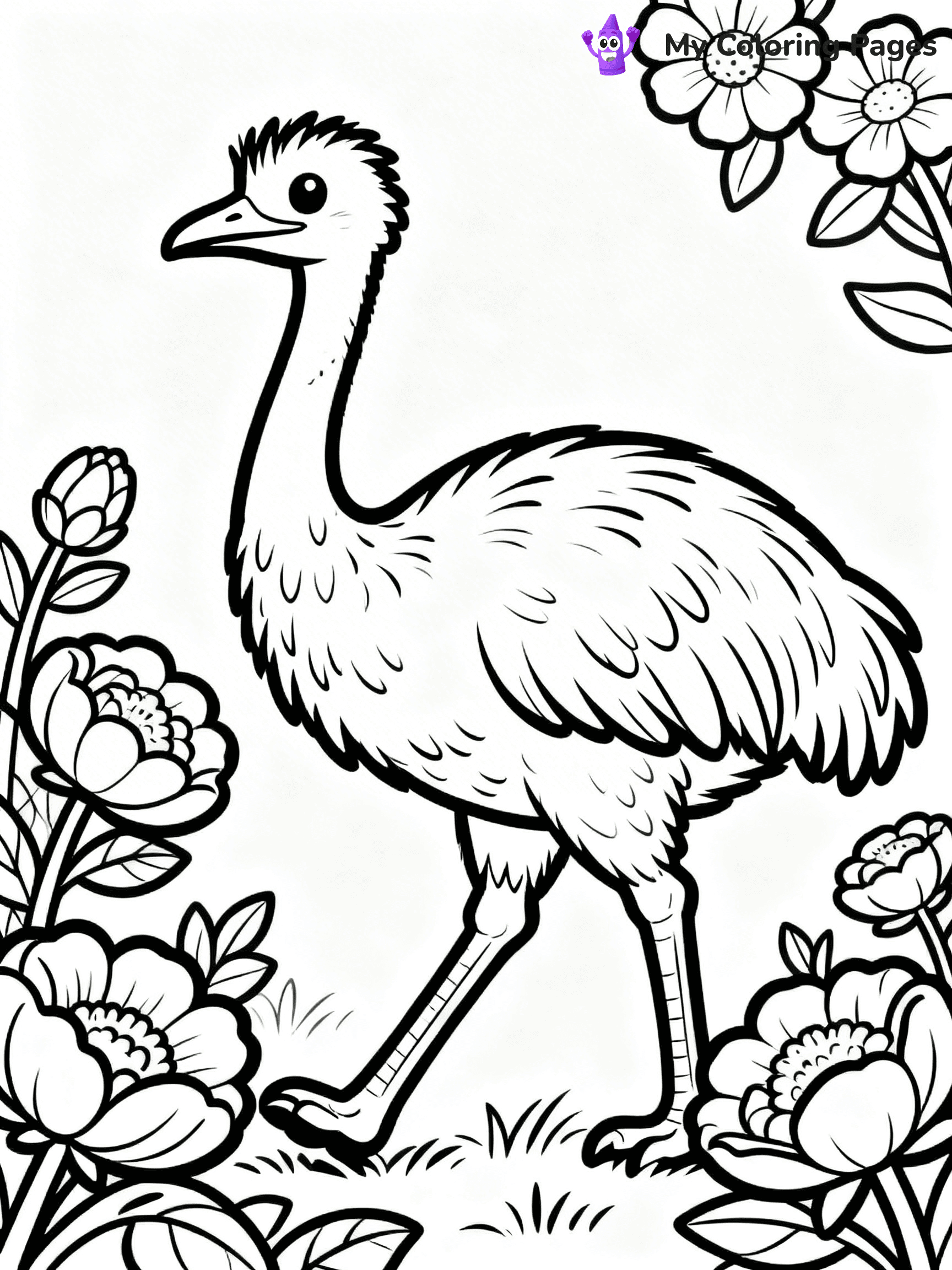 Emu Coloring Pages - 21