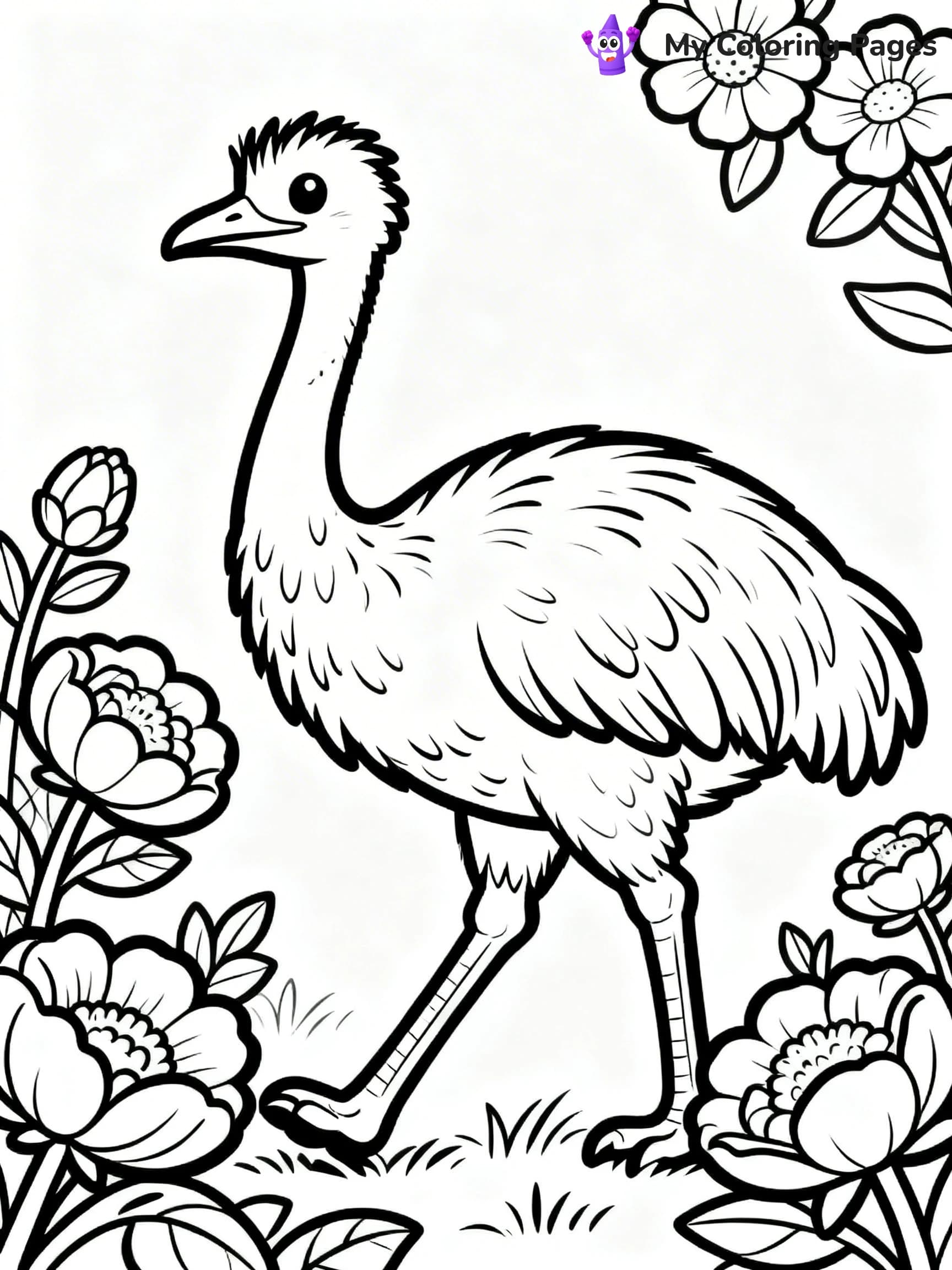 Emu Coloring Pages - 21