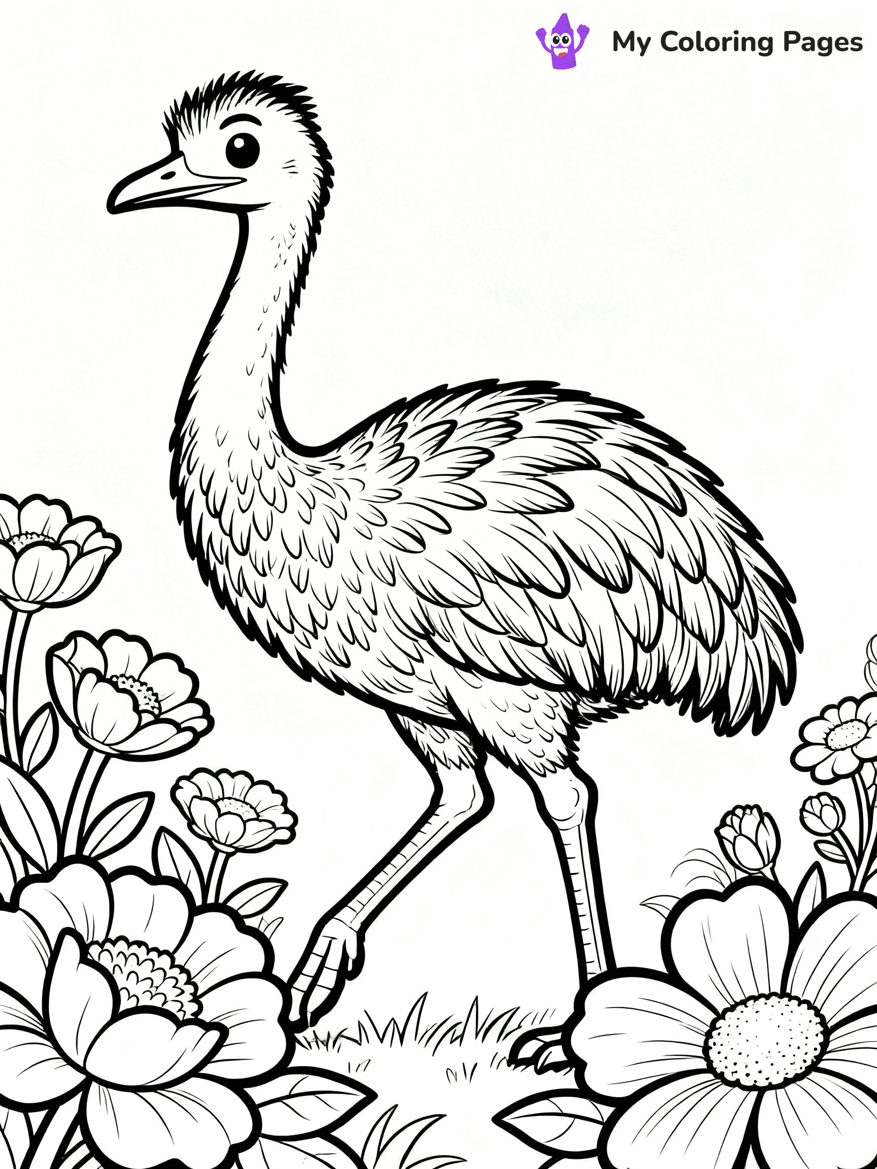 Emu Coloring Pages - 20