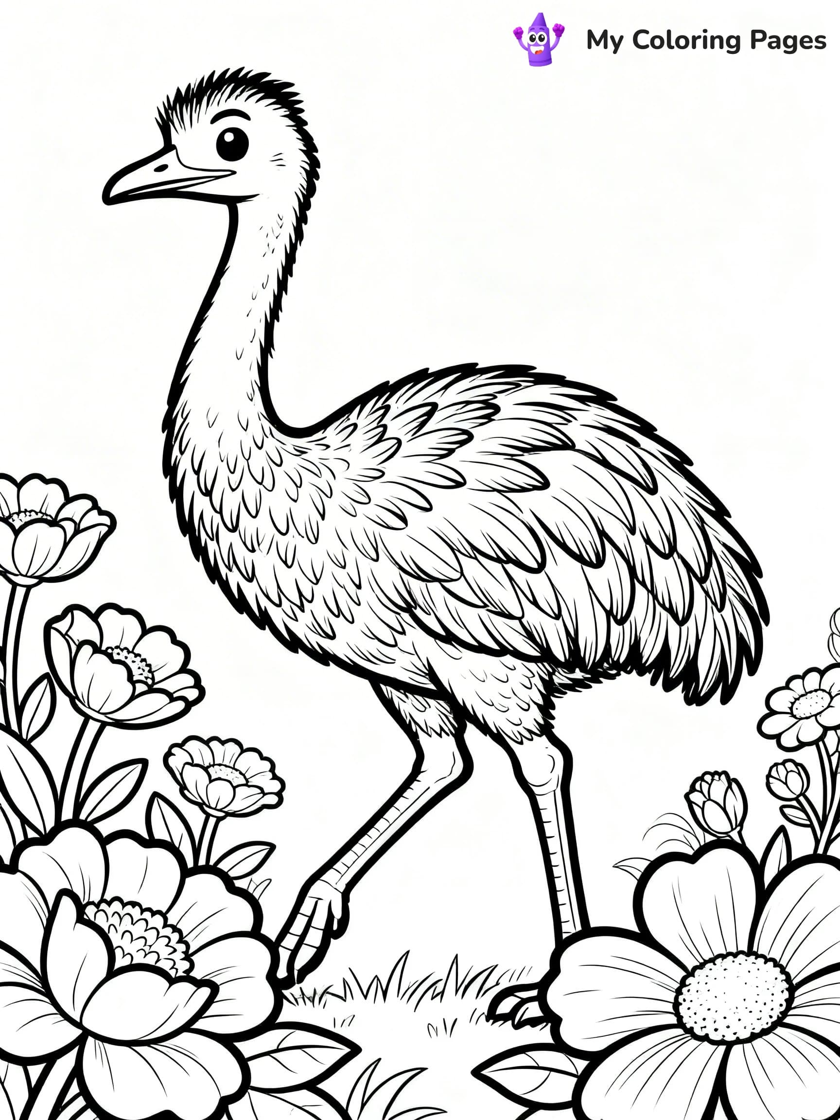 Emu Coloring Pages - 20