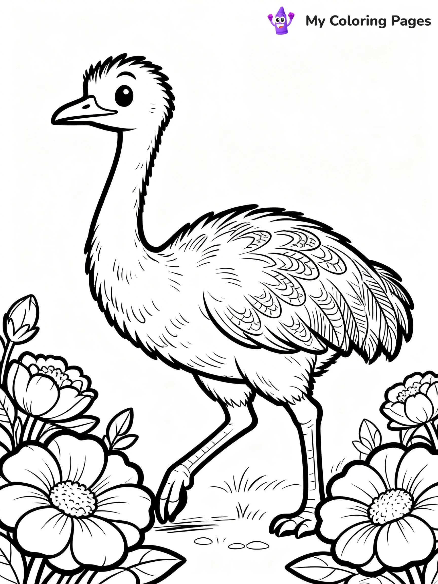 Emu Coloring Pages - 19