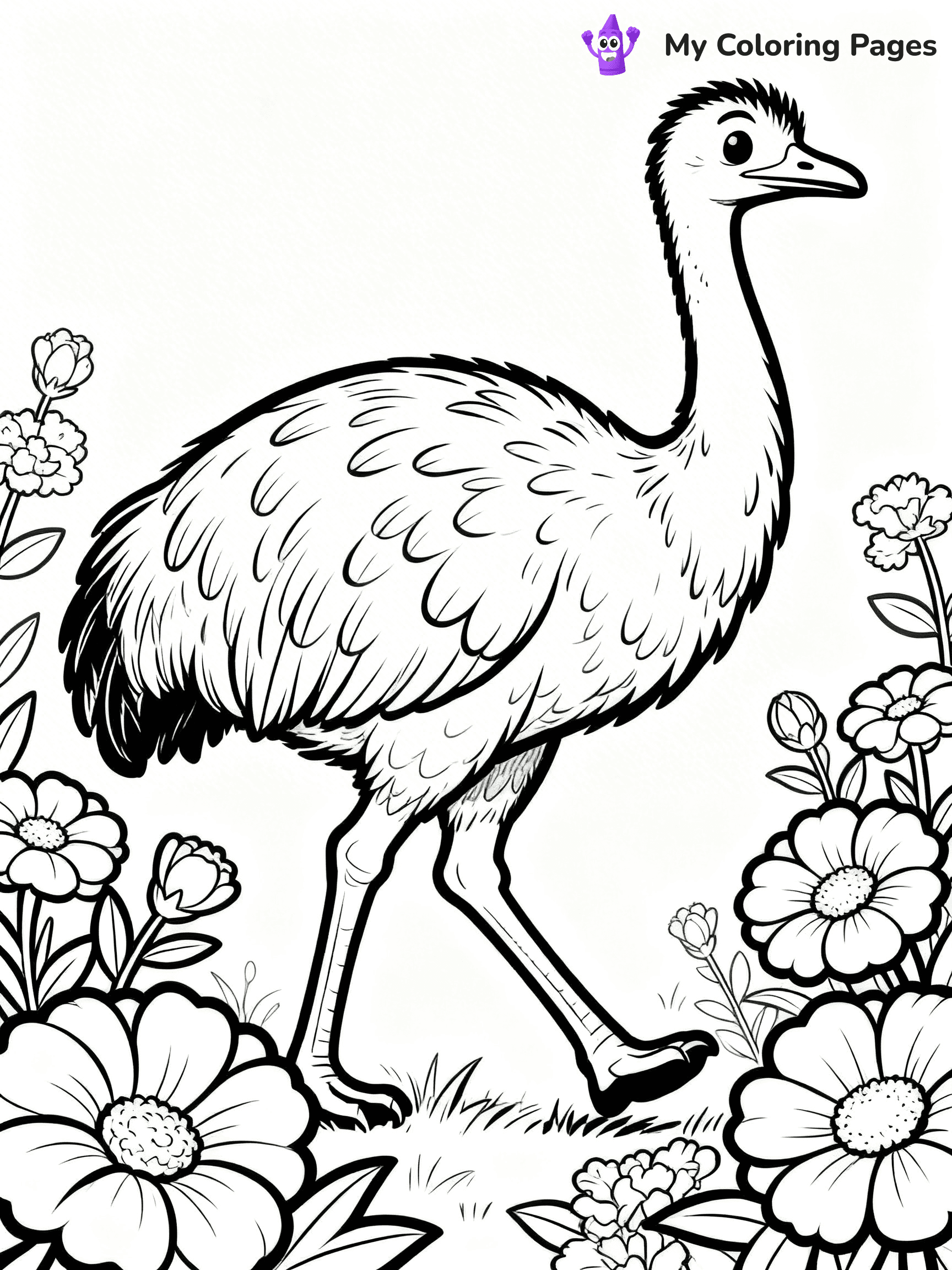 Emu Coloring Pages - 18