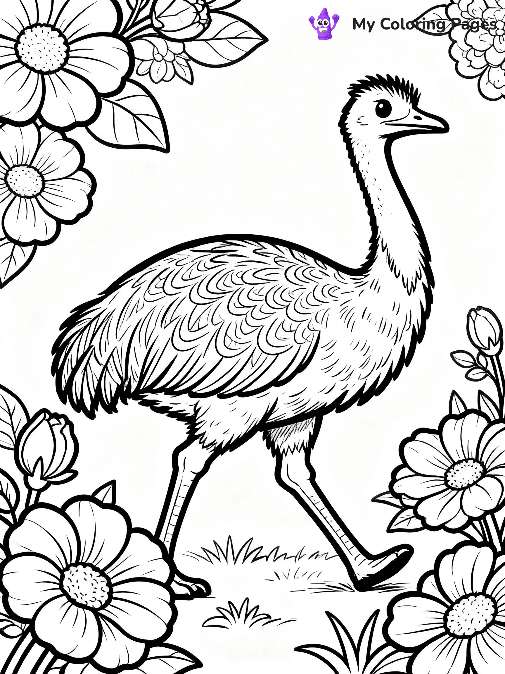 Emu Coloring Pages - 16