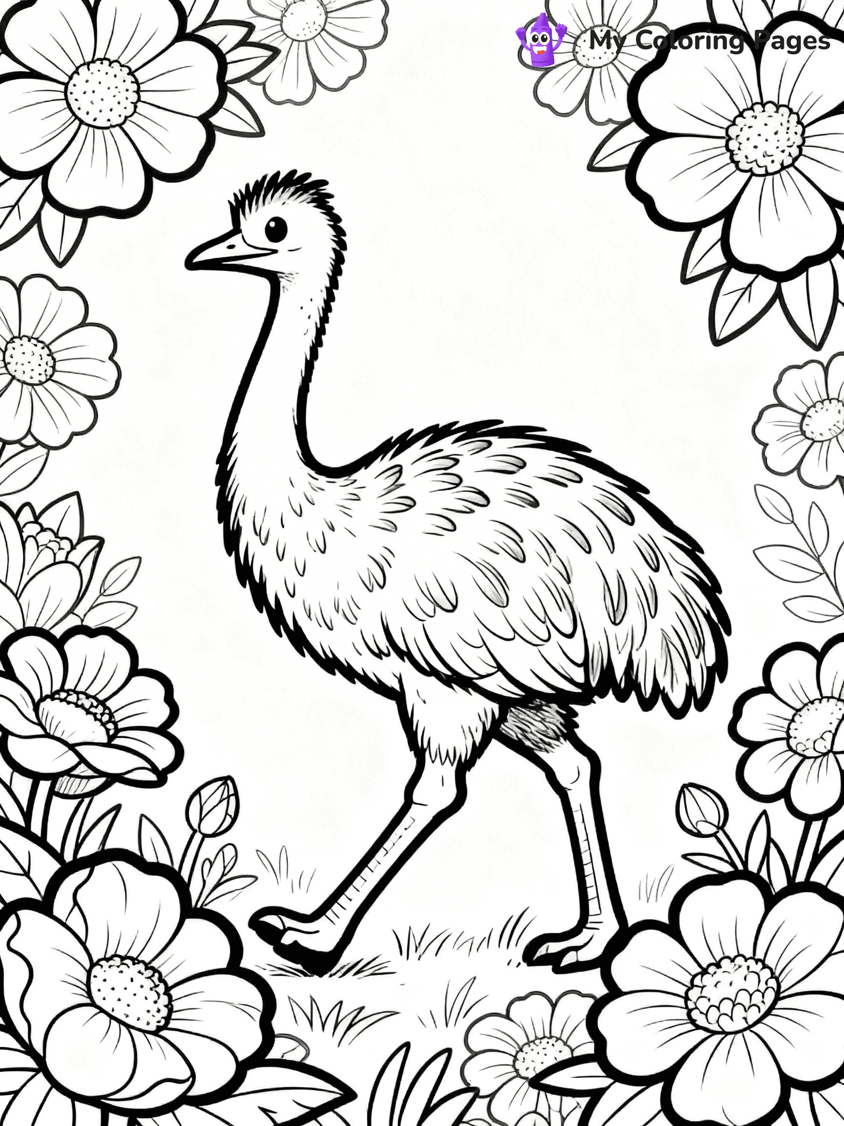 Emu Coloring Pages - 15