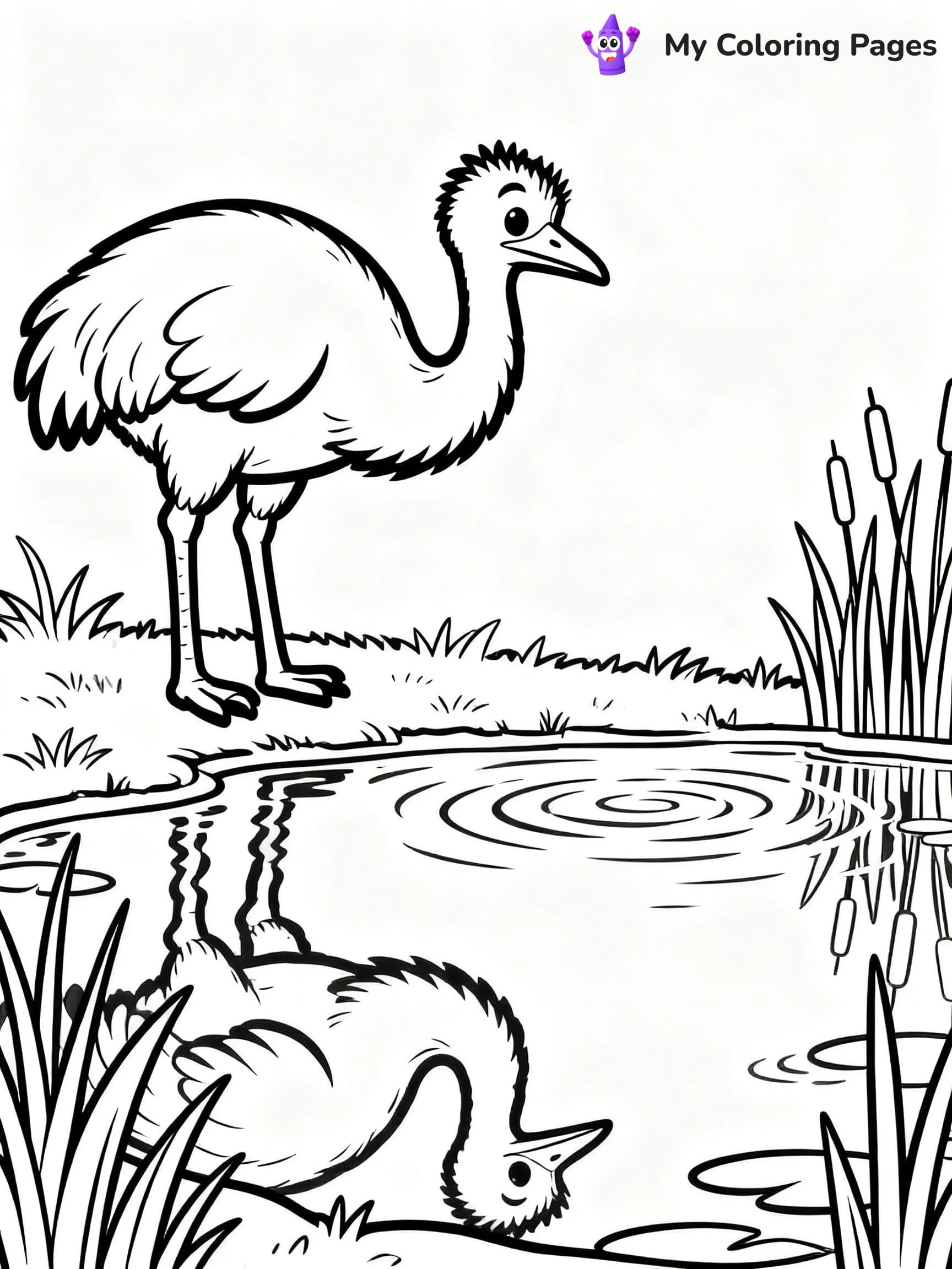 Emu Coloring Pages - 14